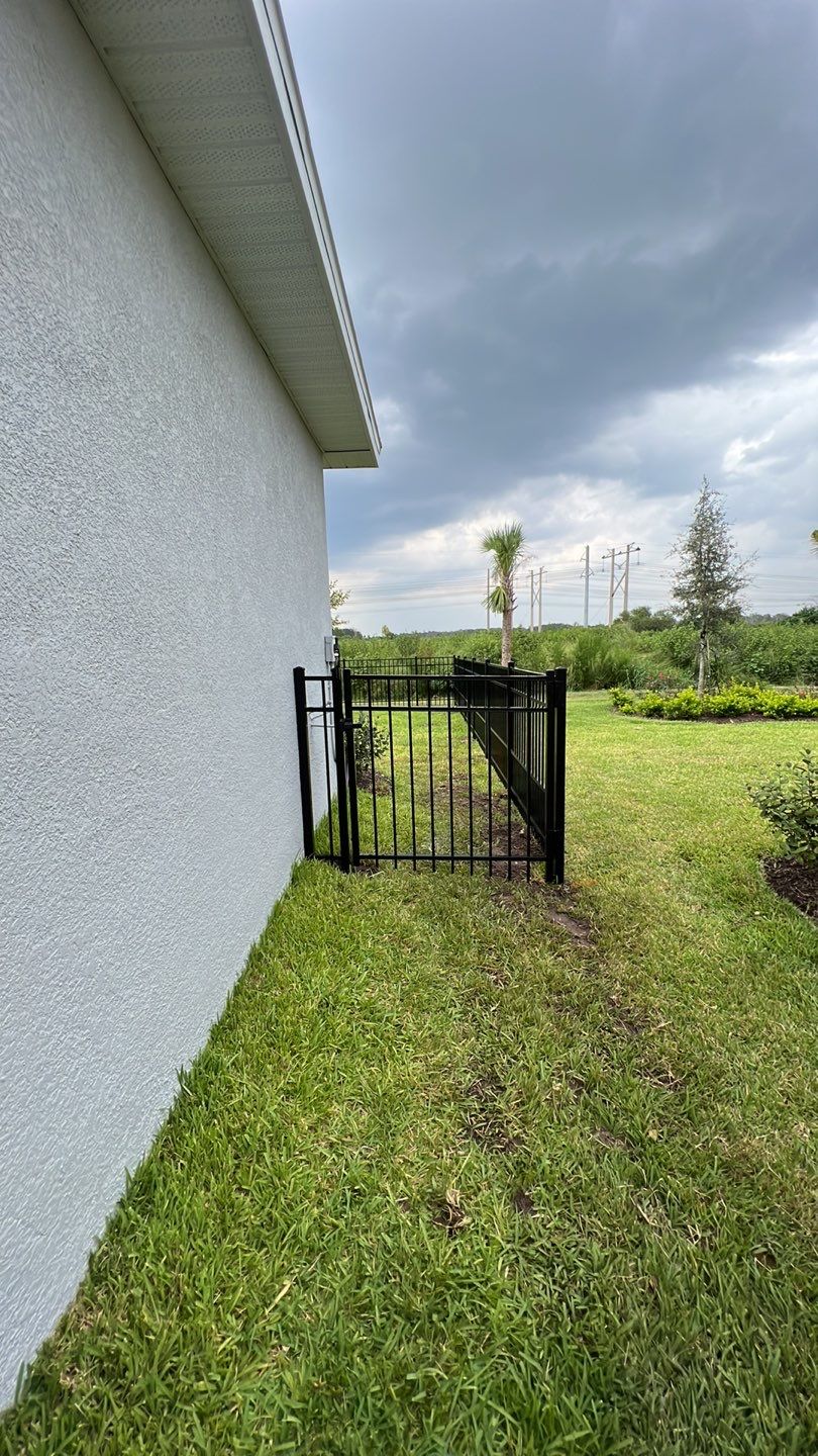 Aluminum Fence Installation In North River Ranch using Black 3 Rail Aluminum Fence by Asap fence and gates, LLC