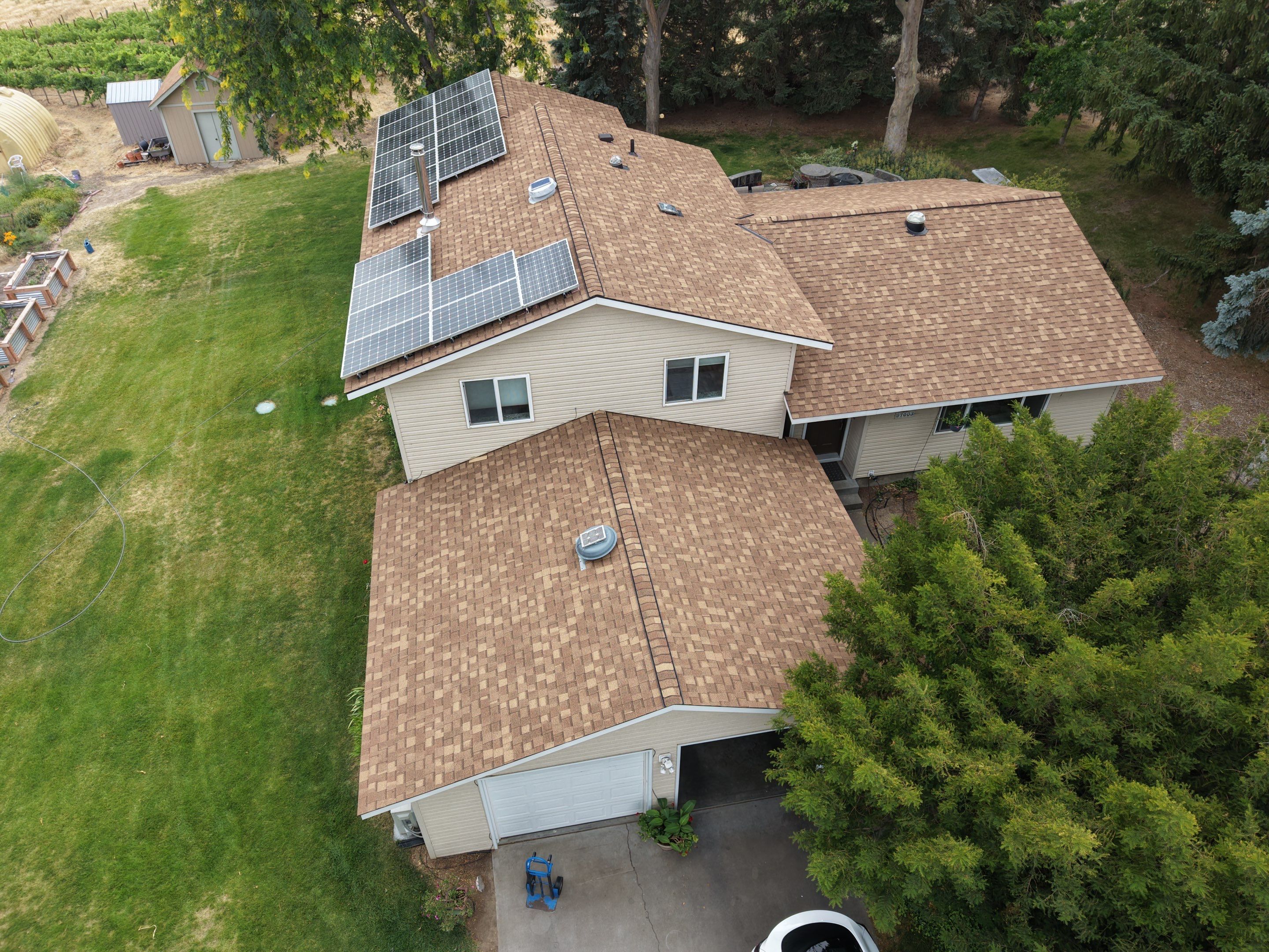 Kennewick Residential Roof Replacement With Brown Asphalt Shingles E Alhambra Rd Kennewick WA 99338 The Denali System - Certainteed Landmark® Shingle - Reshawn Shake by Alpine Roofing