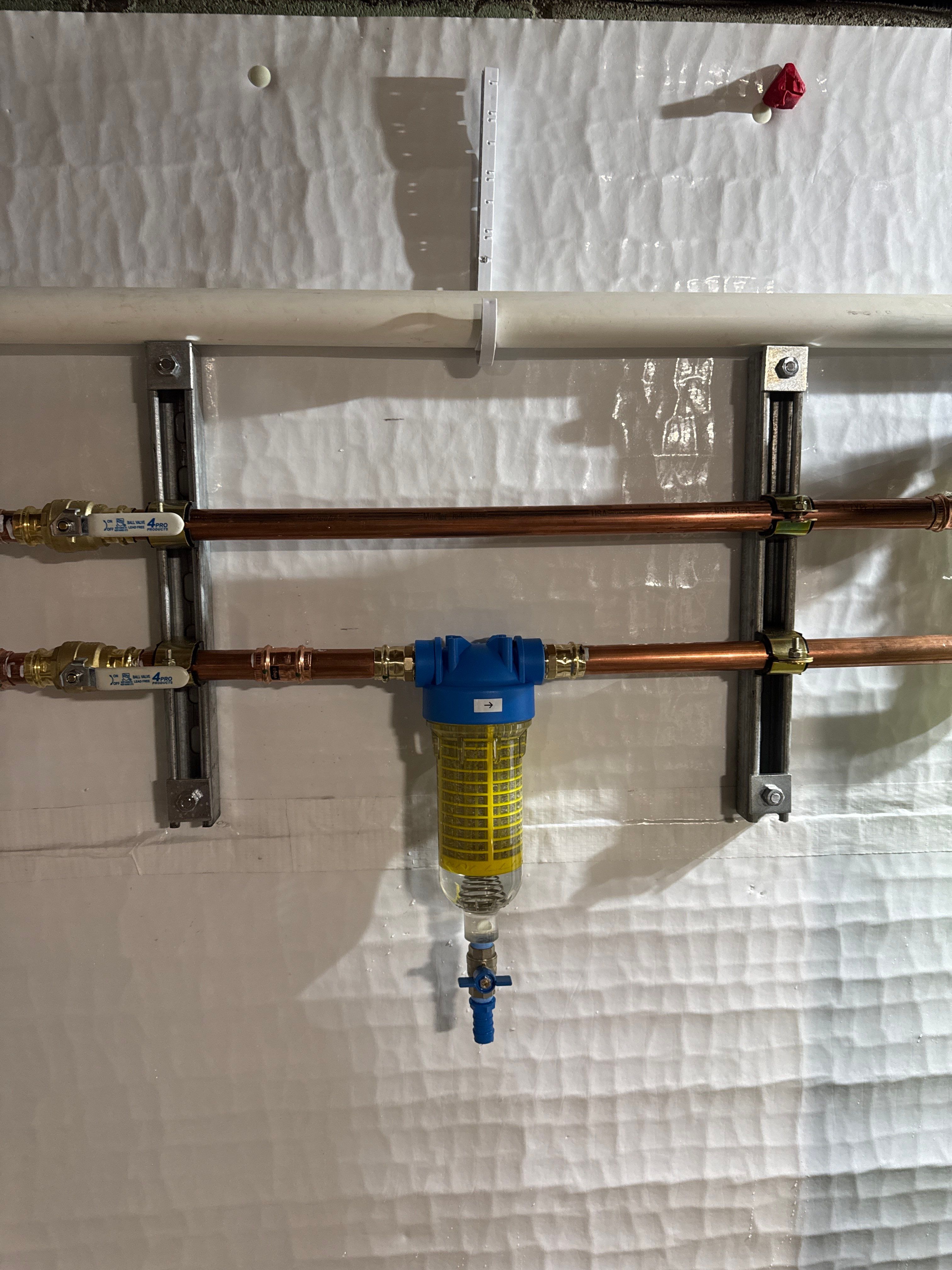 Combination Water Softener and Carbon Filter Installation. by Stake Plumbing and Heating