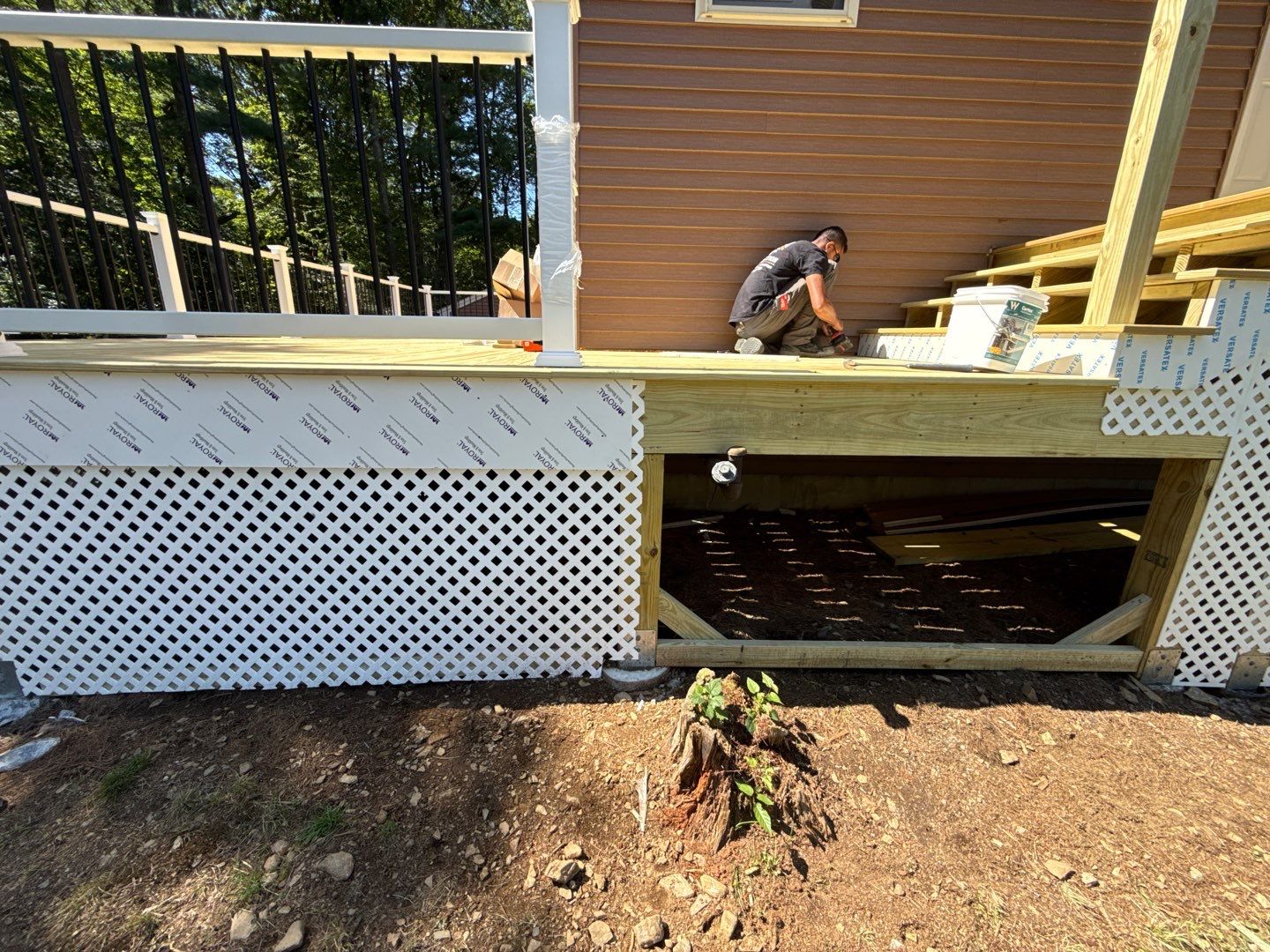 Custom Pressure-Treated Deck and Accessible Ramp Installation in York by Sensible Home Solutions