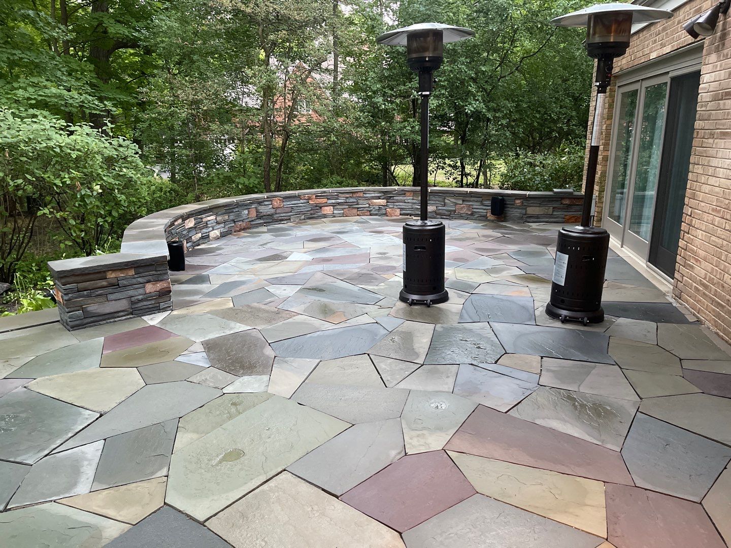 Bluestone patio cleaning by Northern Power Washing LLC.
