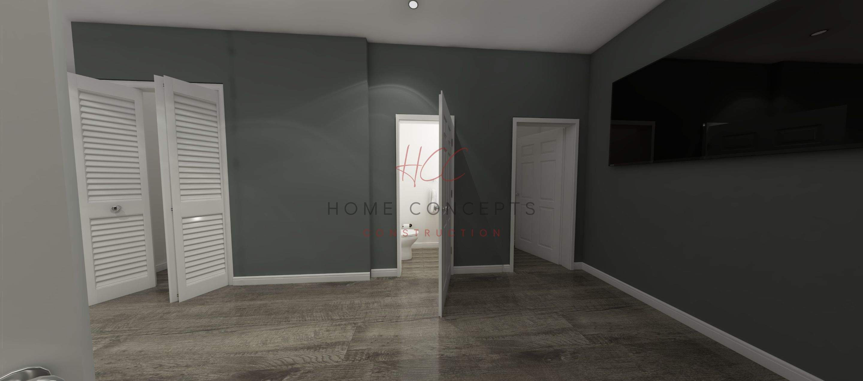 Basement Remodel using Wood by Home Concepts Construction