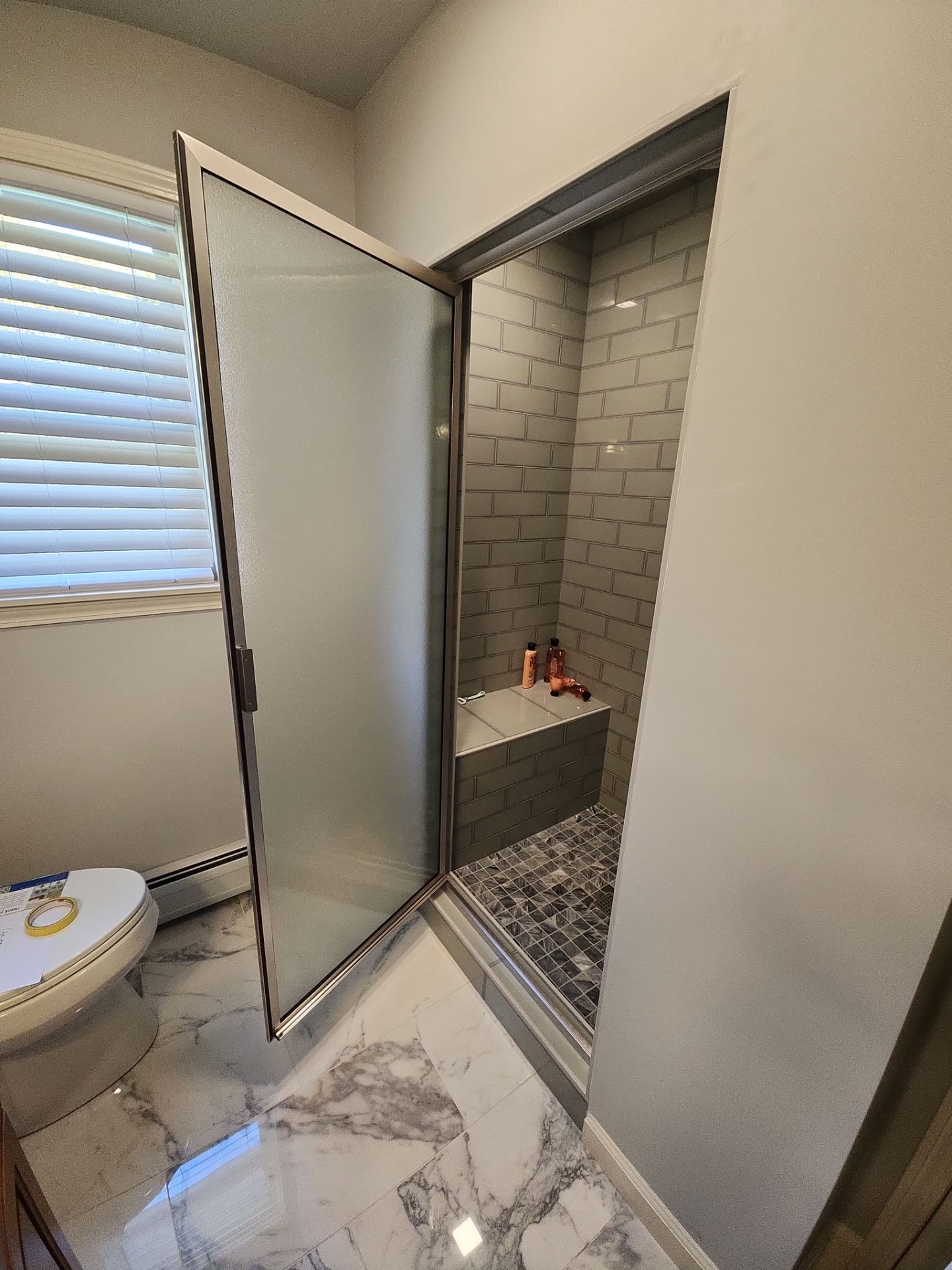 Fully Framed Steam Shower Door by Cheshire Glass Company
