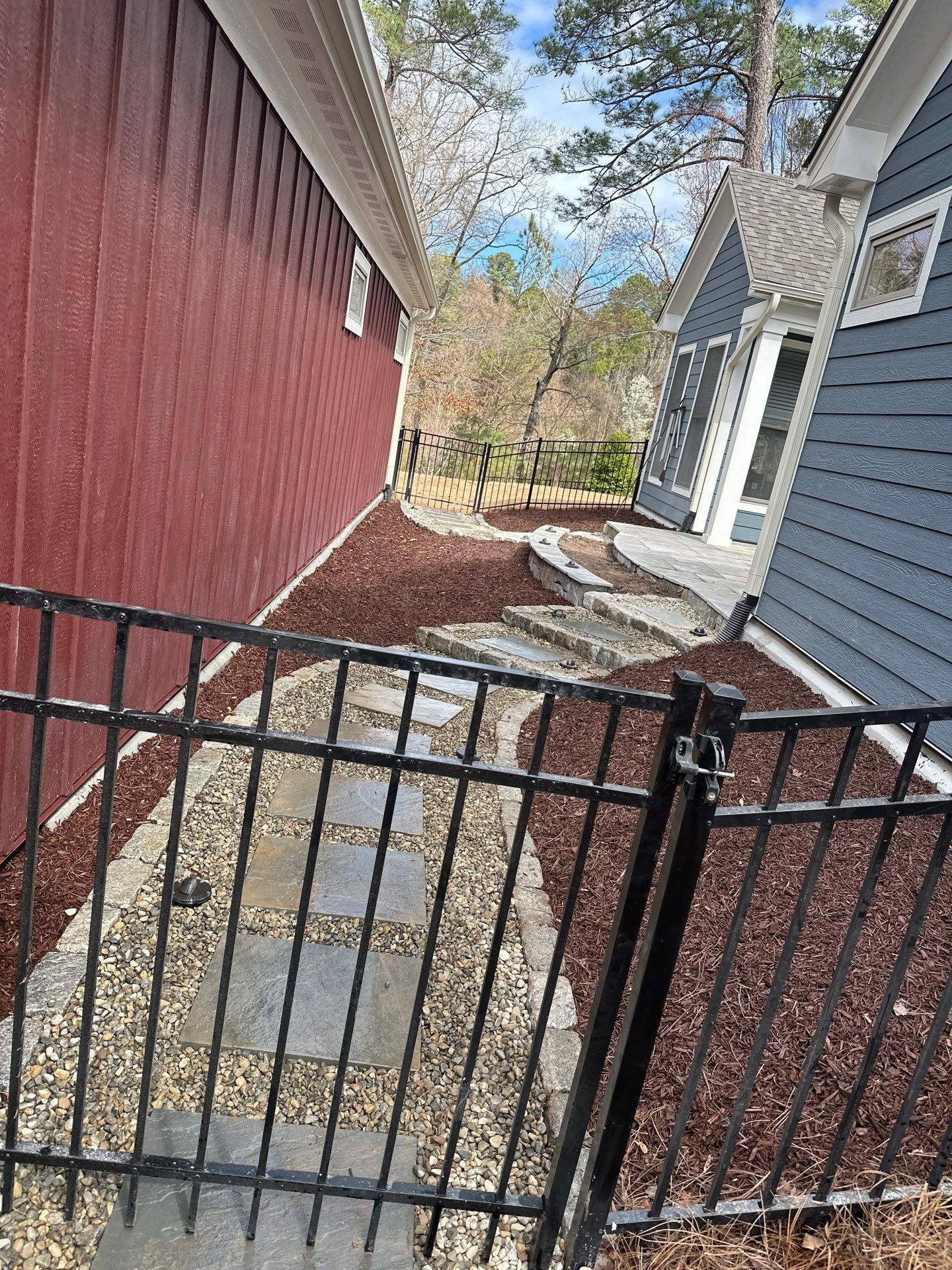 Hardscape lighting in Chapel Hill by Martinez Brother’s Nc Landscaping Inc