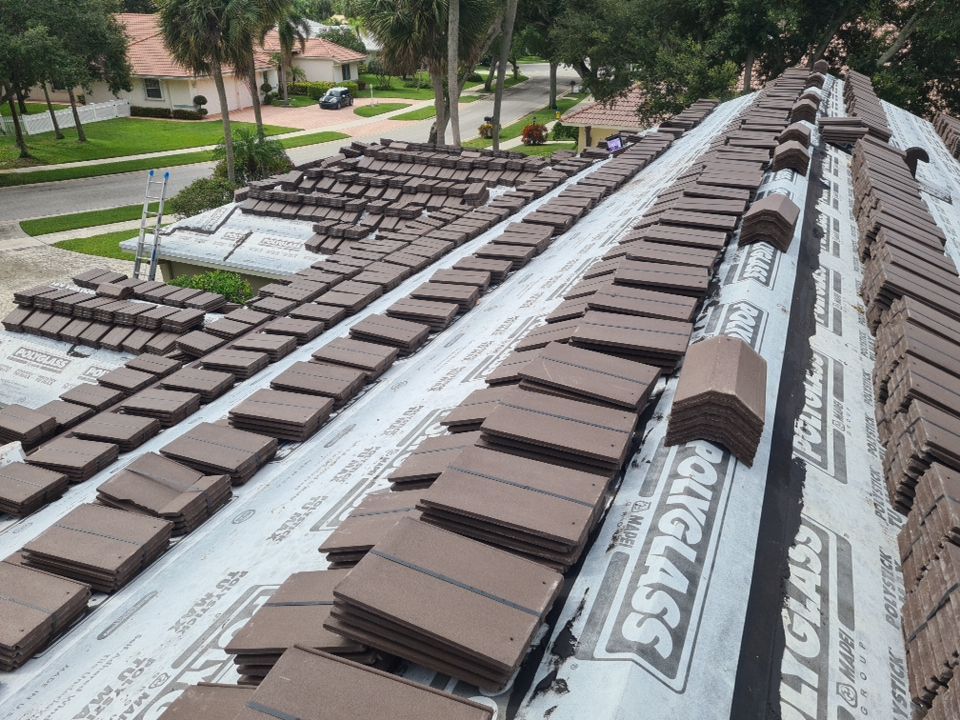 Residential Roofing Installation using Eagle Roofing Tile by BLUES BROTHERS ROOFING