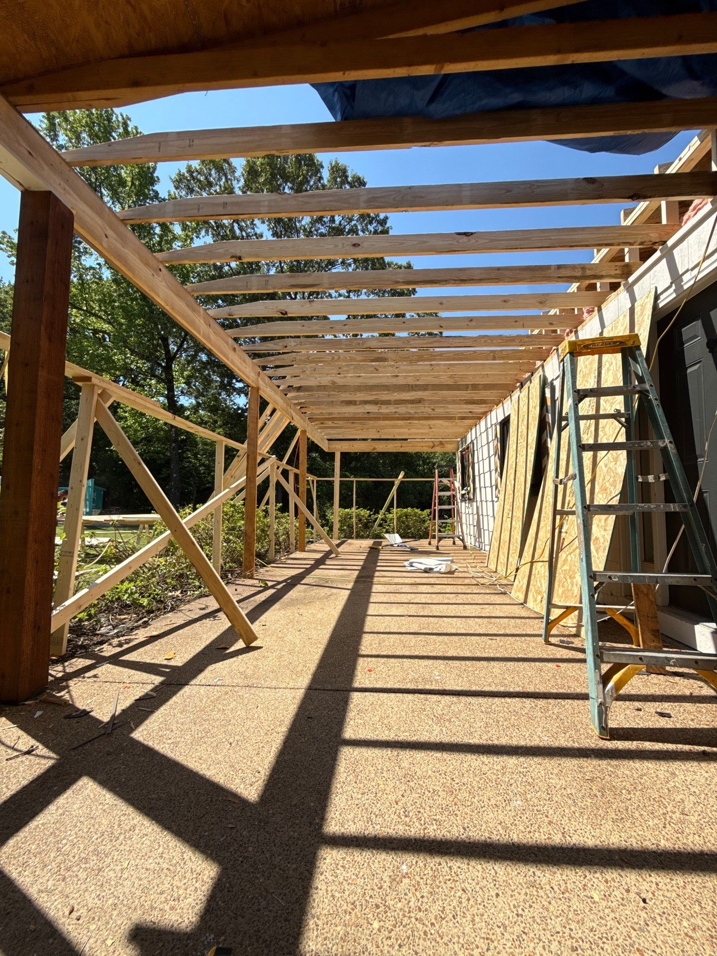 Structural Roof Restoration and Porch Repair in Hernando MS by Revival Roofing Services