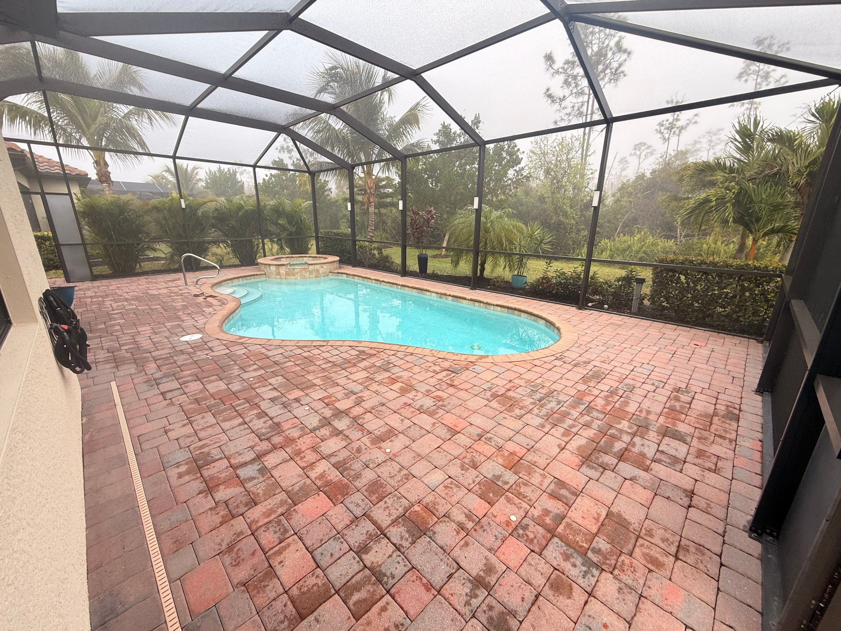 Pool Deck Renovation | Pool Coping & Tile Upgrade | Textured Marble Natural Stone - Bonita National Golf & Country Club by Old Town Pavers Llc