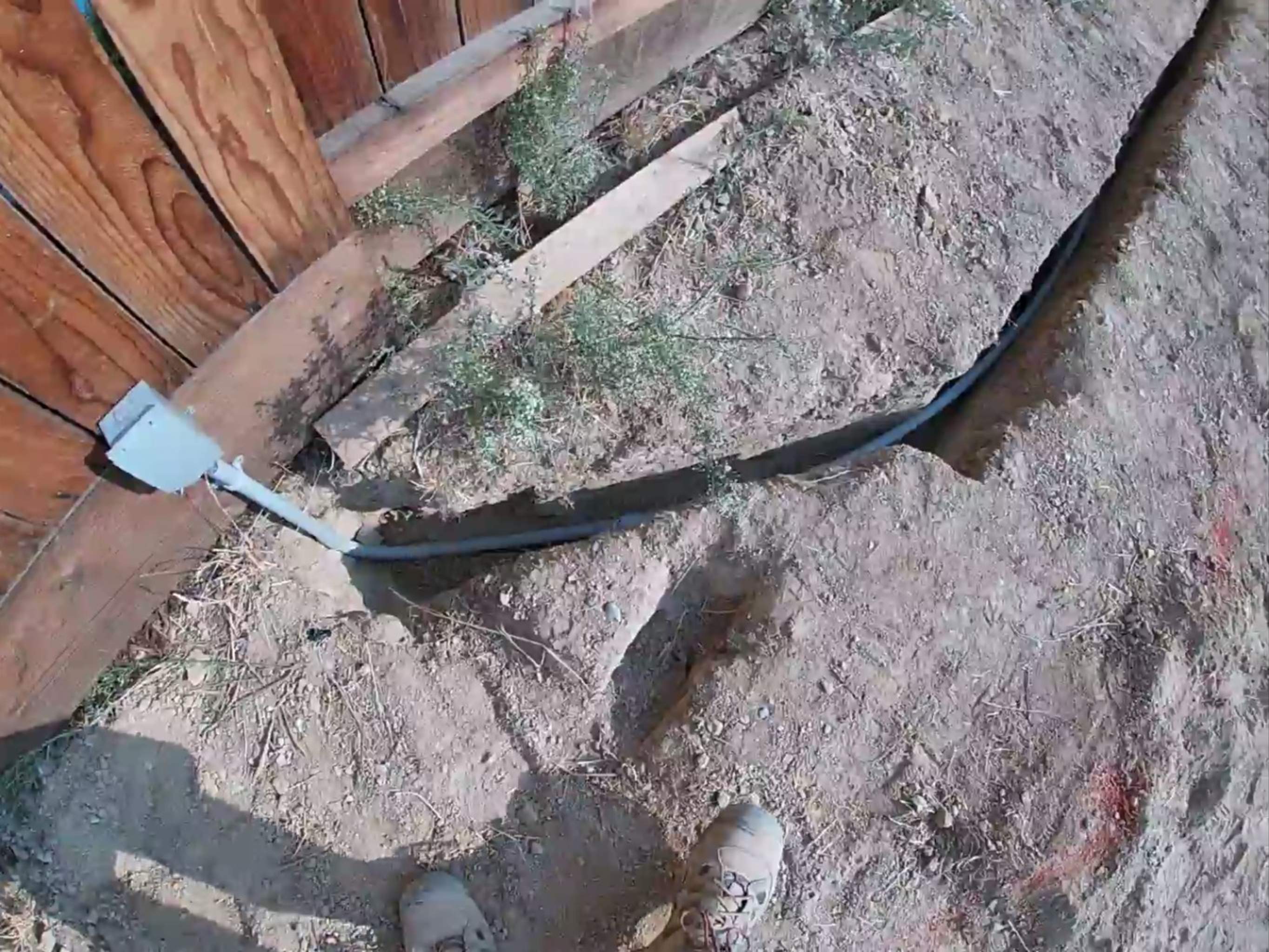 Backyard renovation by Peach Electric Inc