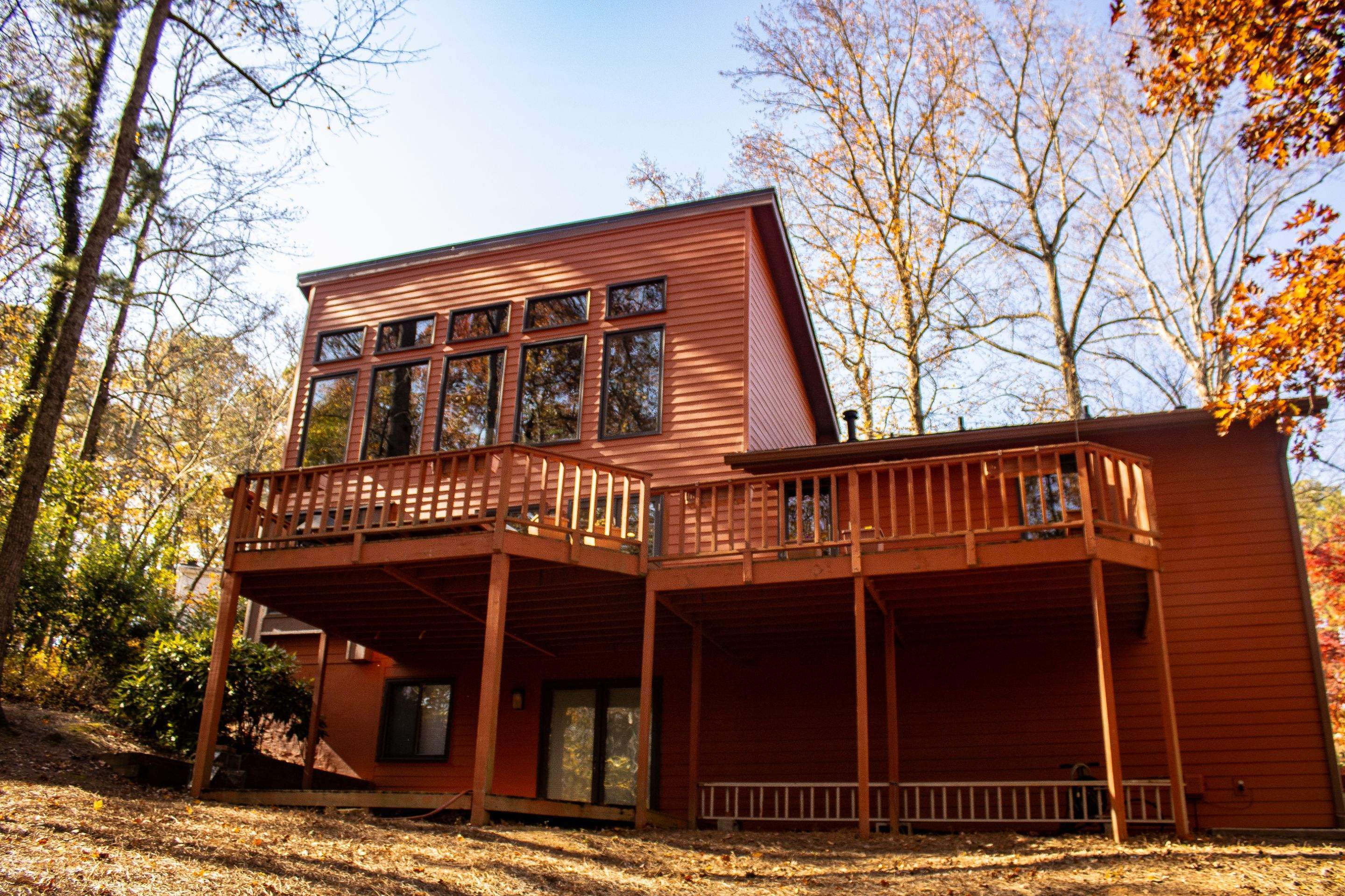 Marietta, GA Two-Tier Wood Deck Rebuild  by Nelson Exteriors 