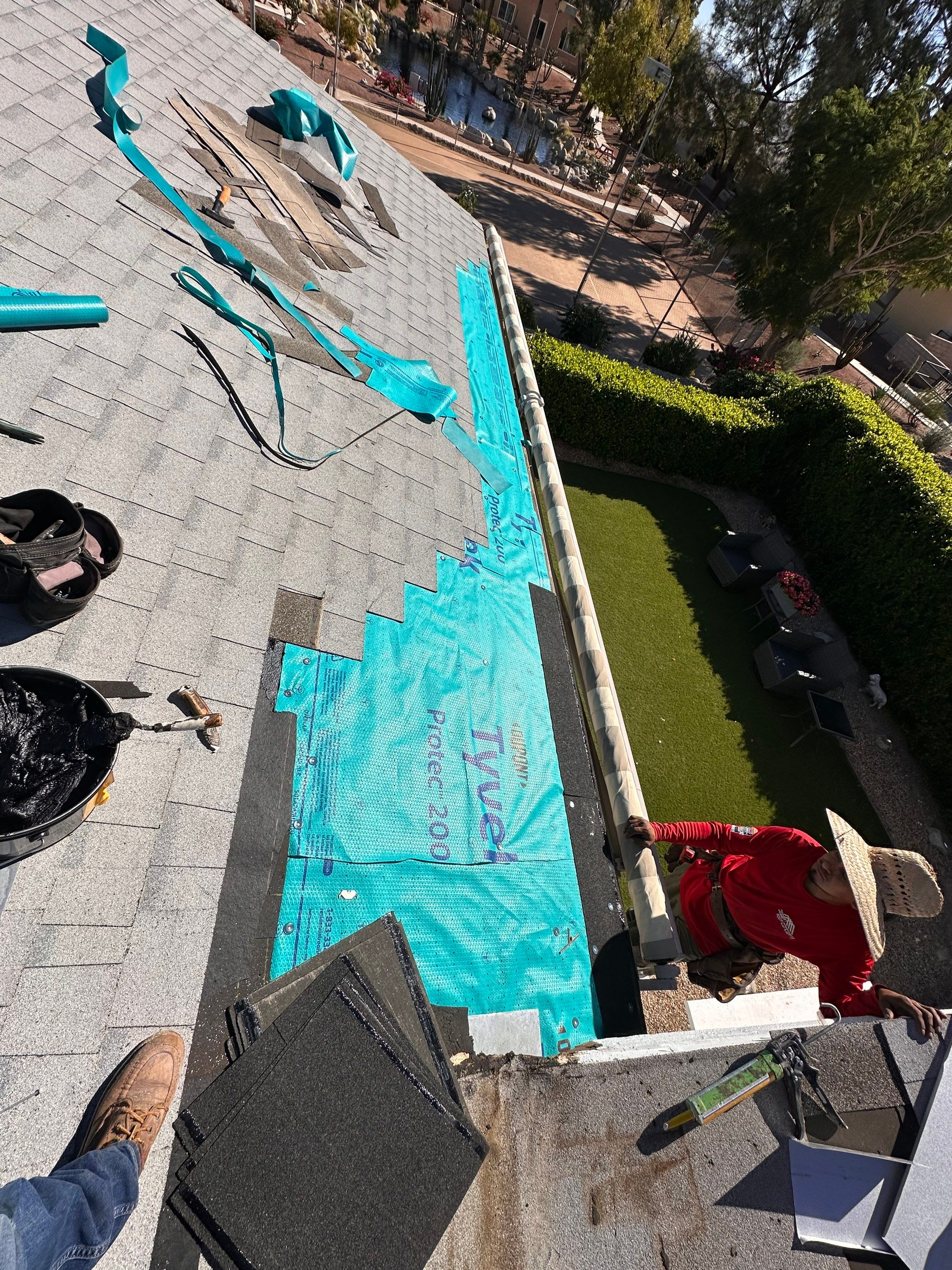 Project in Desert Hot Springs by Desert Roof Concepts