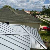 24ga 1.5" Mechanical Seam Buckskin  by Total Roofing System The Metal Roof Experts