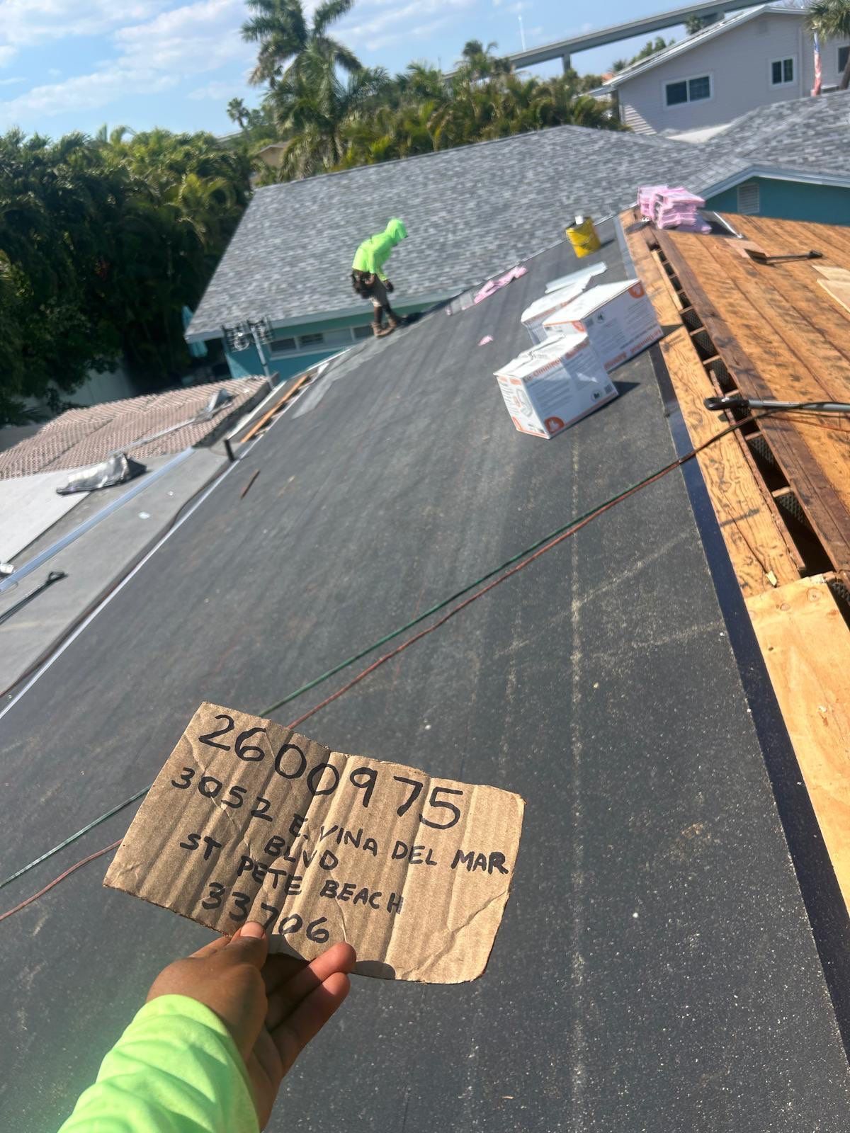 Project in St. Pete Beach 33706 by Mitchell Roofing Company LLC 