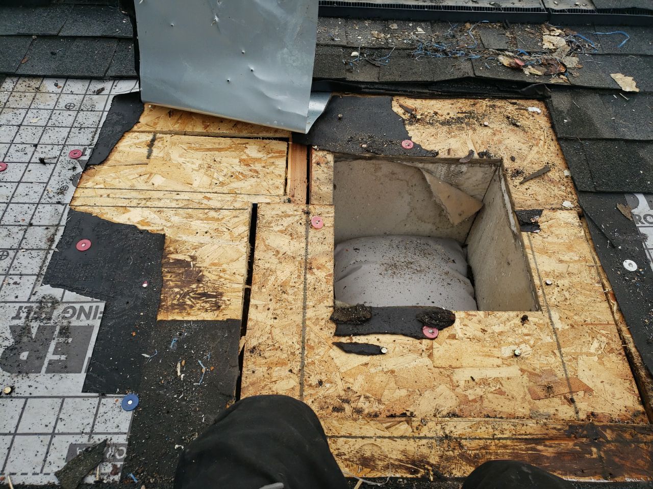 Swamp Cooler Removal using Shingle Repair by The Roof Doctor