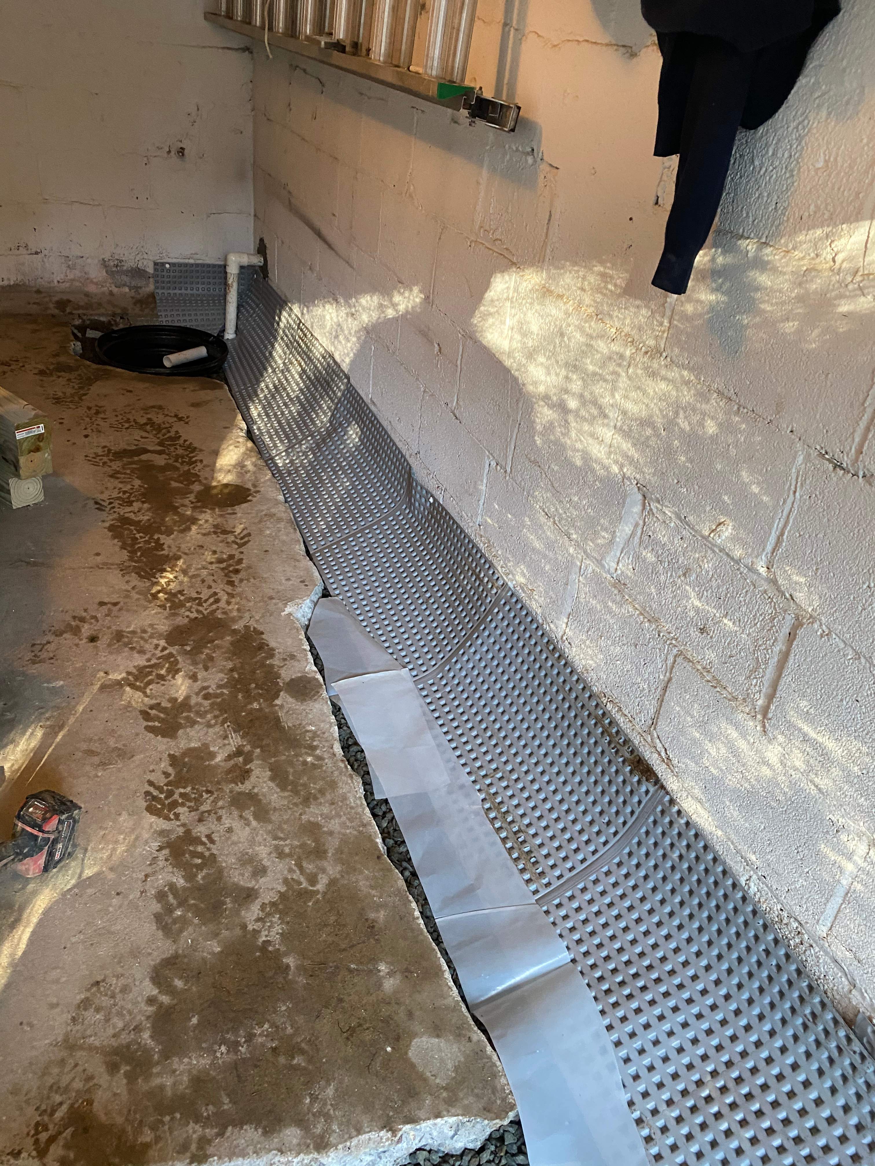 Interior French Drain Job in West Orange, NJ by Pure Service Pro, LLC 