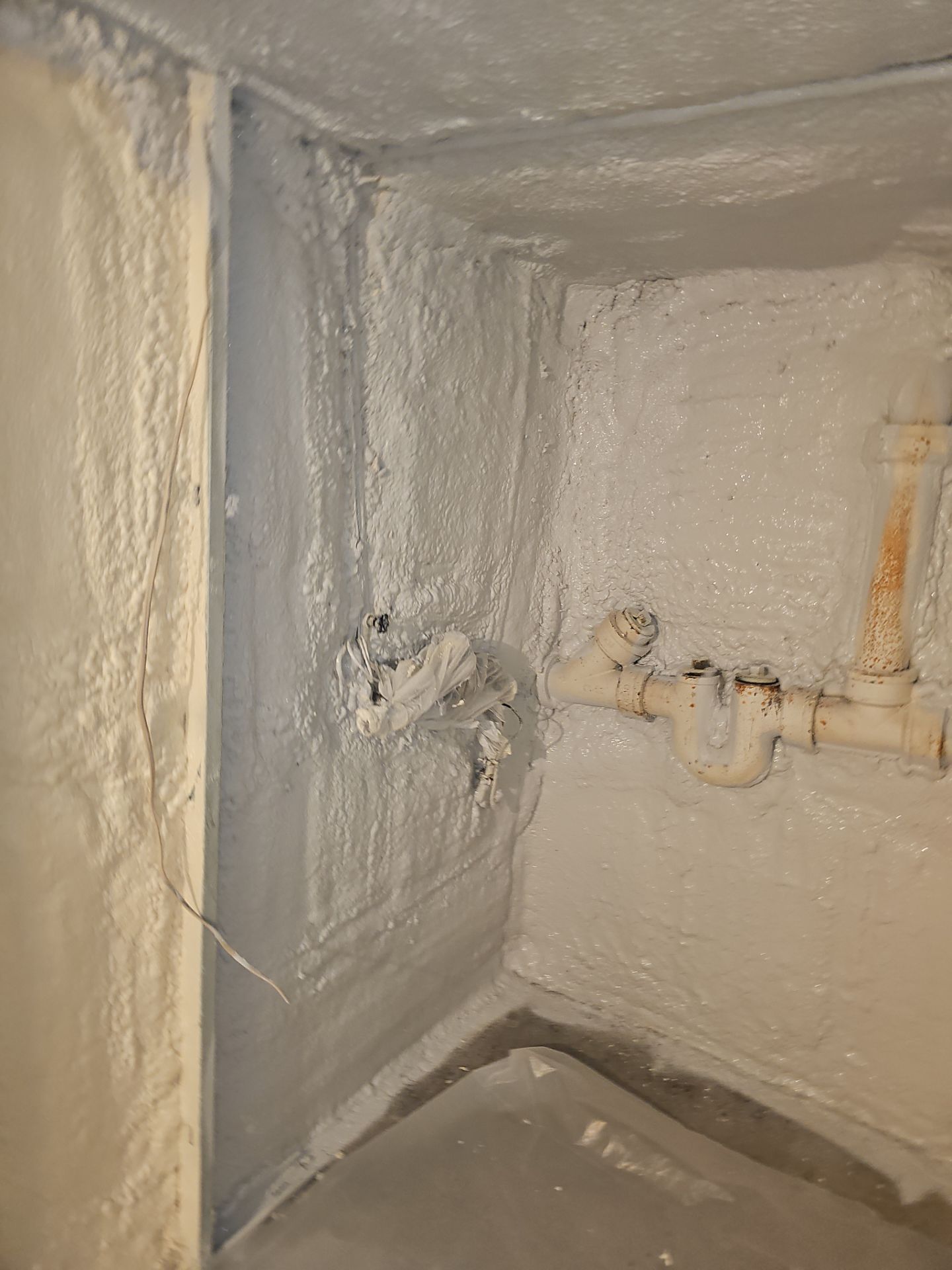 Basement Exterior Walls using Closed Cell Spray Foam by NYS Foam & Energy