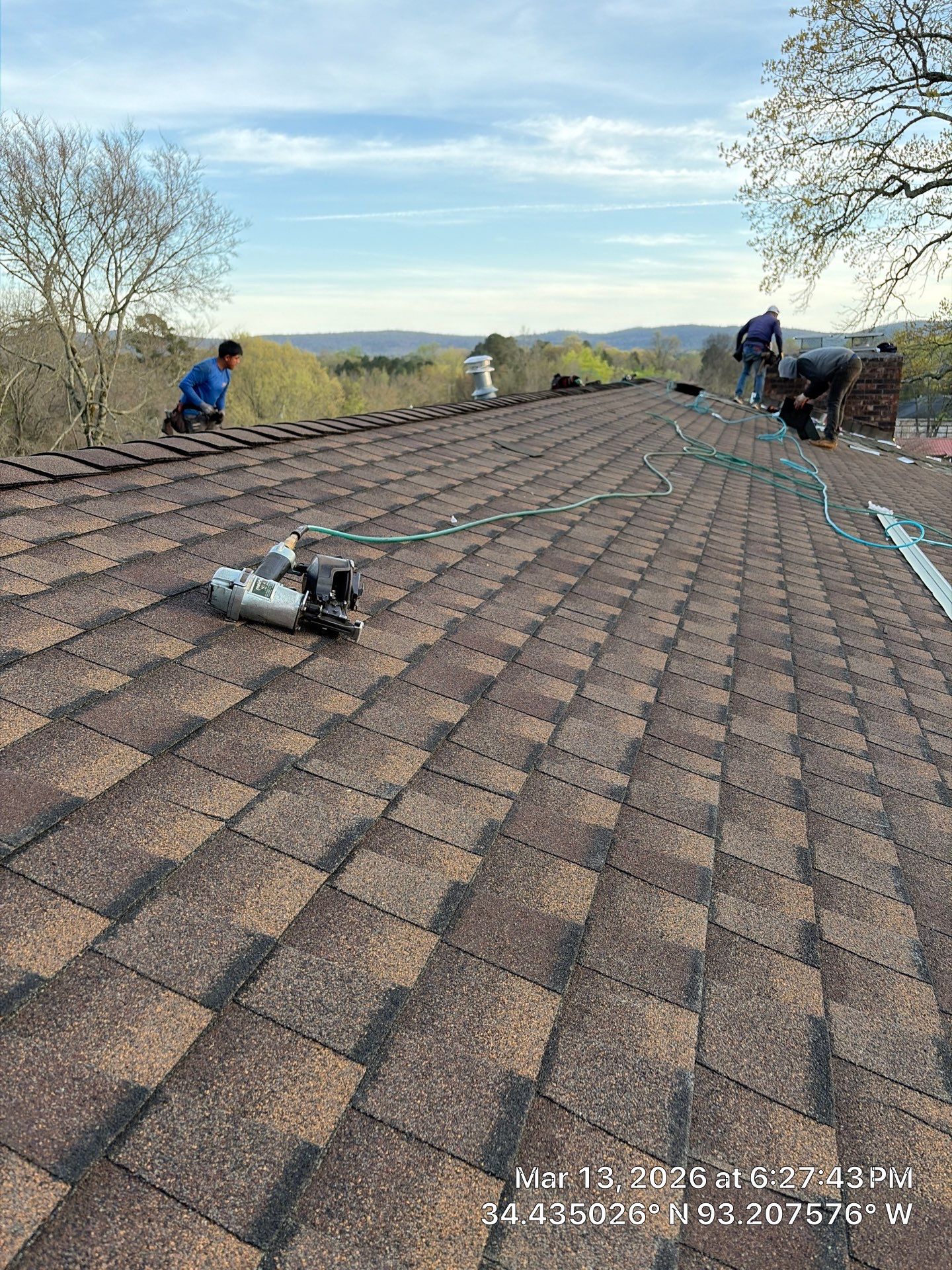 GAF Timberline UHDZ Shingle Roof Replacement and Decking Repair in Pearcy by Temple Roofing and Exteriors