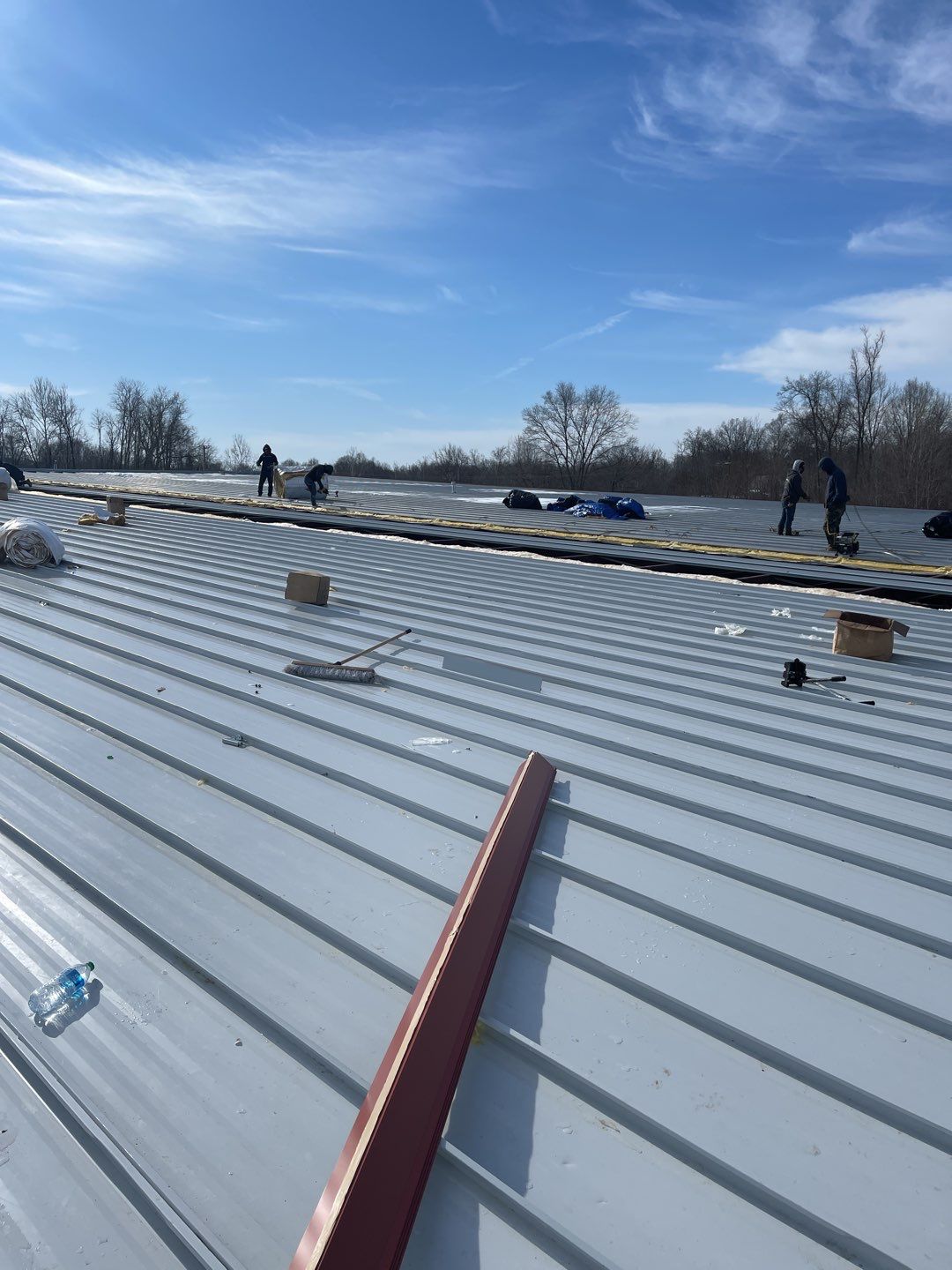 Commercial Roofing Installation using 24 Guage Double Lock Standing Seam by Legacy Roofing & Solar