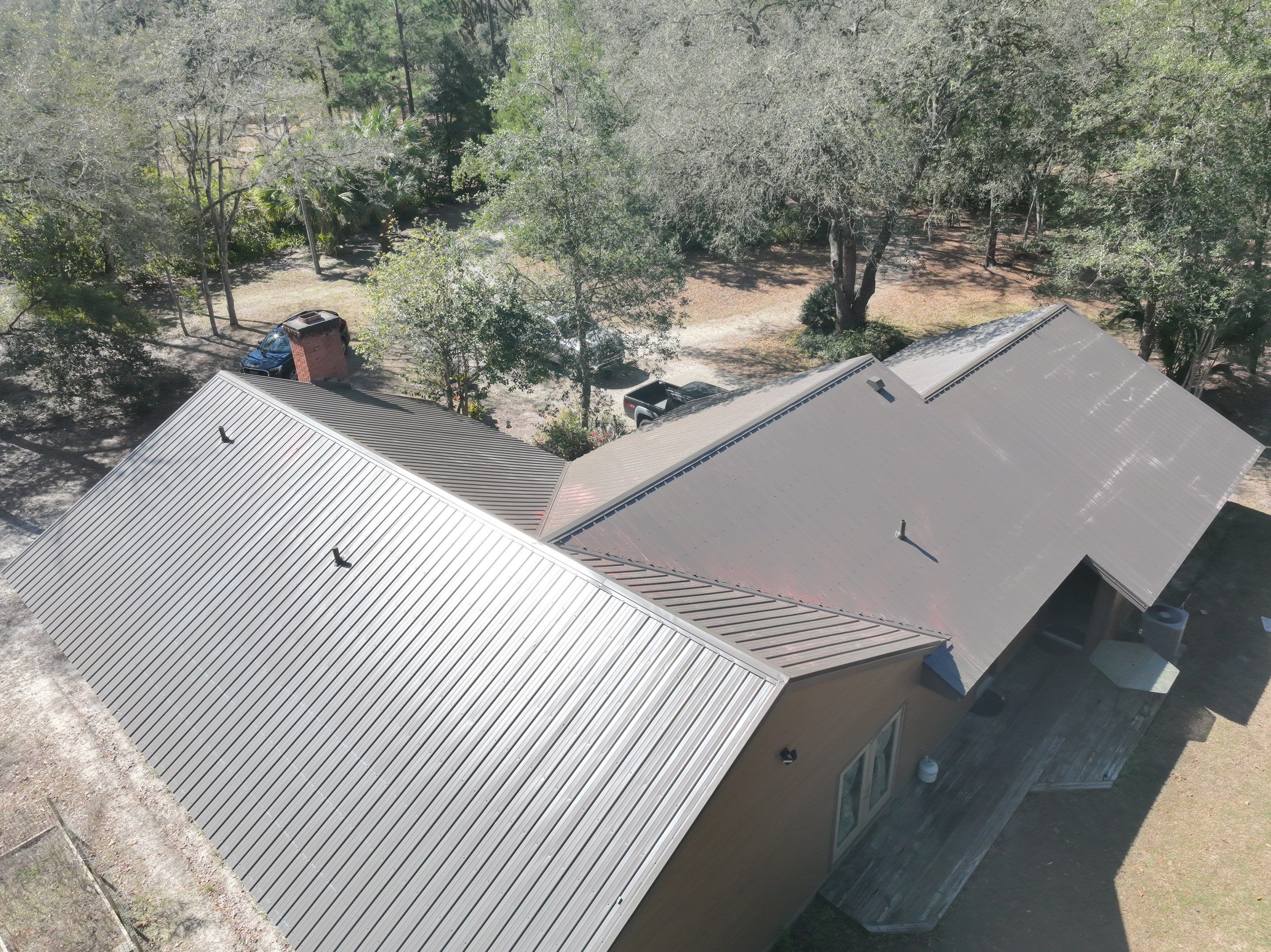 Taupe Exposed Fastener by Reimagine Roofing
