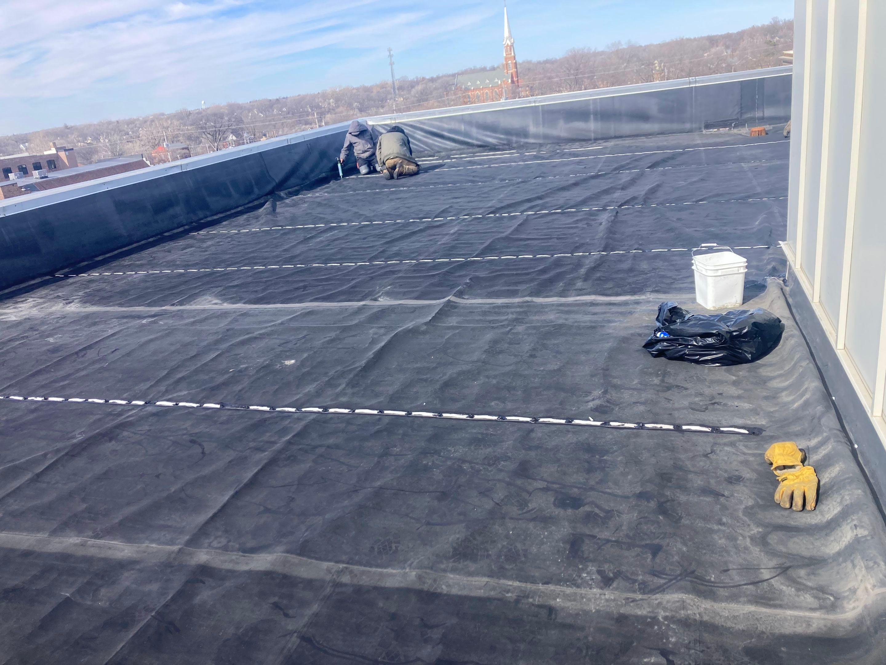 Commercial Roofing Installation using DURO LAST by Grell Roofing, LLC