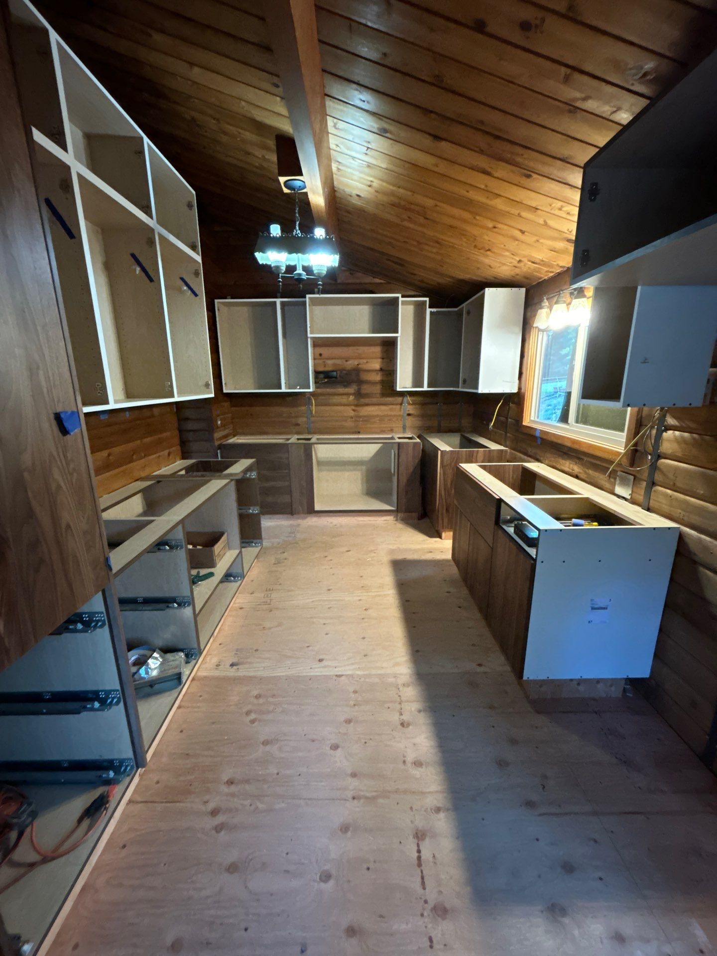 Kitchen Transformation in Newberg Log Cabin by Pinnacle Contractors