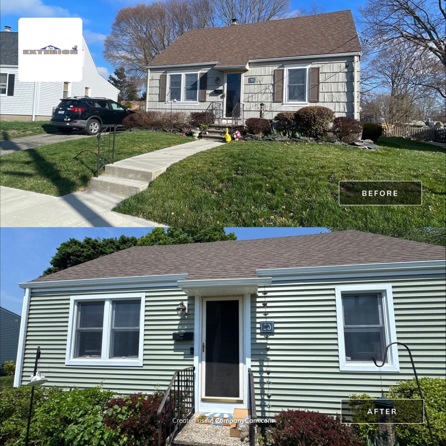 New Vinyl Siding Installation for Milford Home and Detached Garage by A Plus Exterior