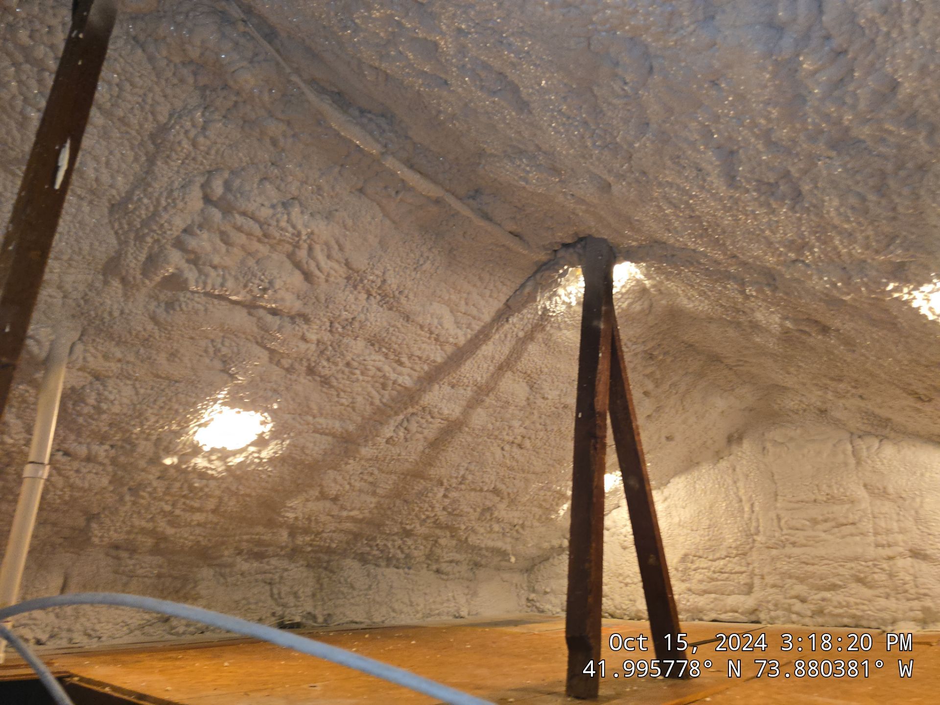 Attic Insulation using open cell spray foam by NYS Foam & Energy