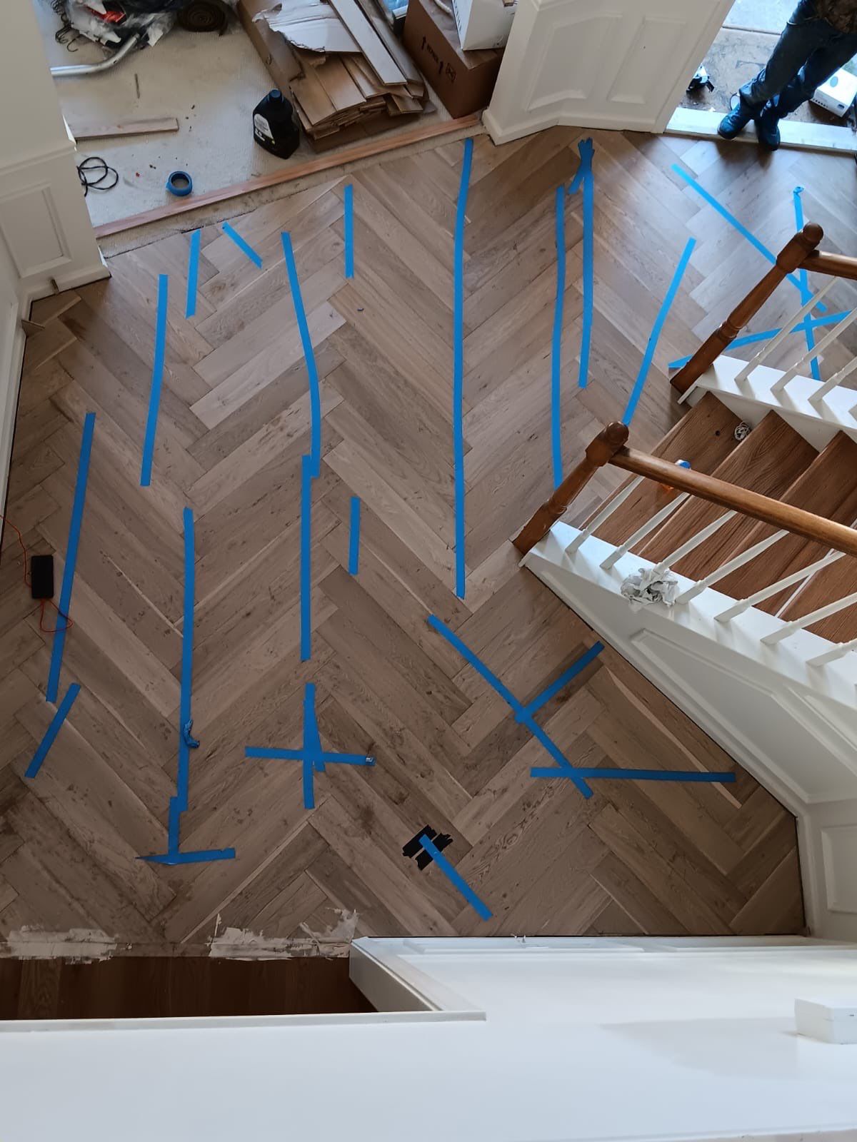 White Oak Herringbone  by Footprints Floors of East Atlanta