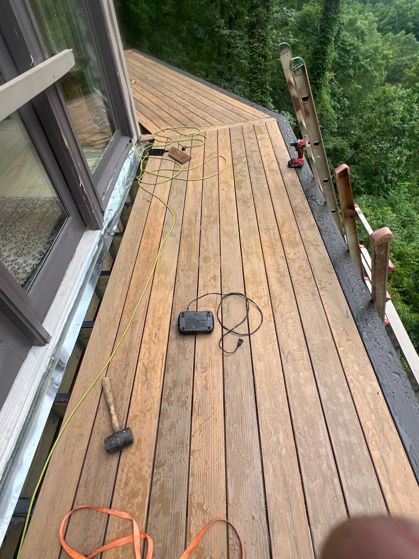 TimberTech Deck Replacement with Metal Cable Railing in Atlanta, GA by Nelson Exteriors