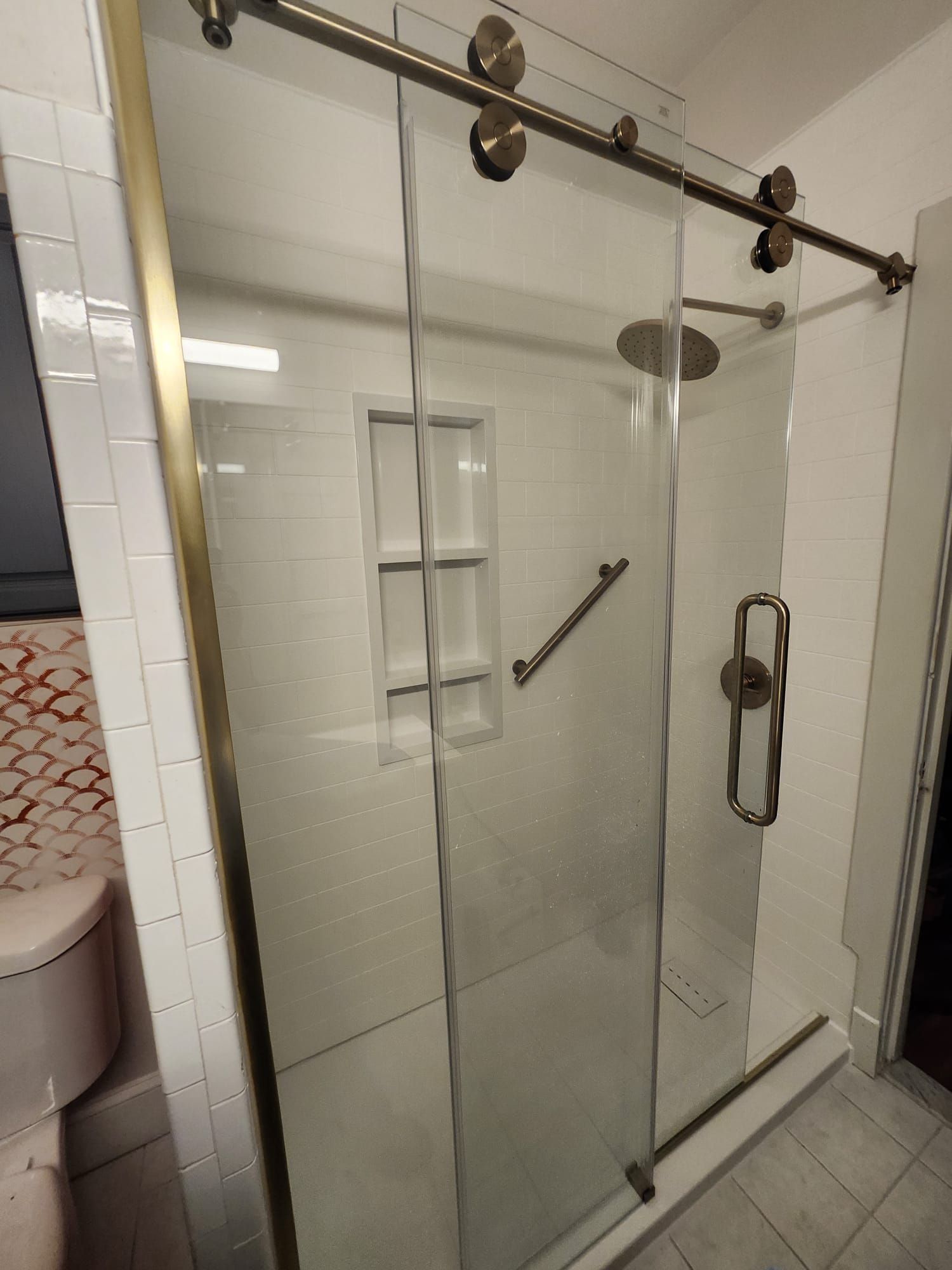 Bathroom Remodel using Maintenance free wall system by Window Depot of Annapolis