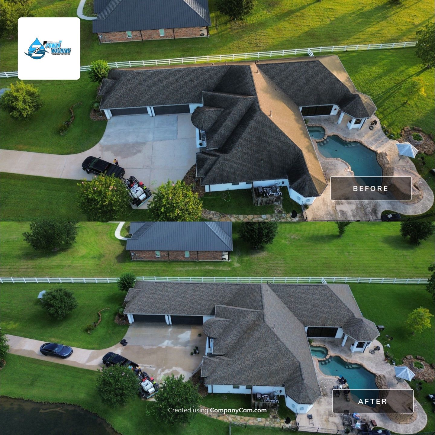 Complete Roof Cleaning and Exterior House Wash in Friendswood by Zeal Power Washing