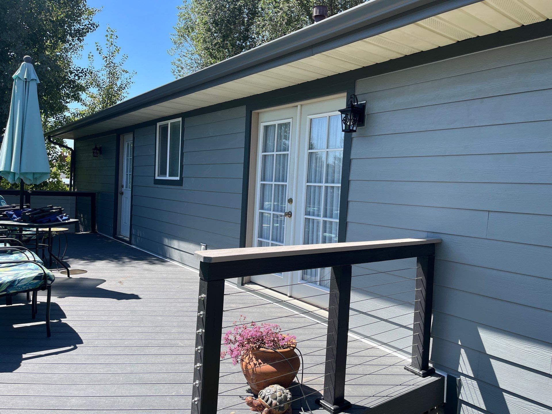 Sandy | Custom Hardie Mixed Profiles | Gray Slate & Iron Gray Trim by Ideal Siding Utah