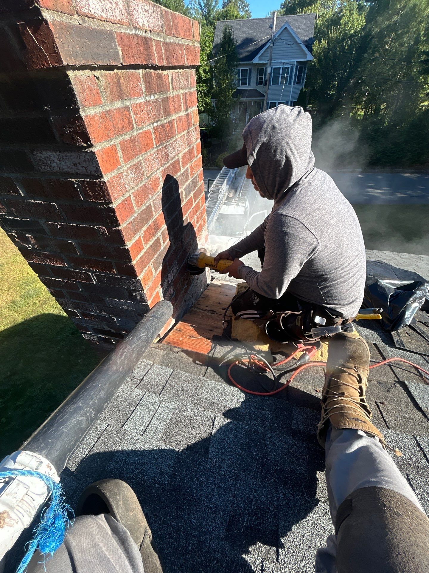 Tewksbury Attic Ventilation Upgrade with Chimney & Pipe Boot Reflashing by Mighty Dog Roofing of Greater Middlesex County
