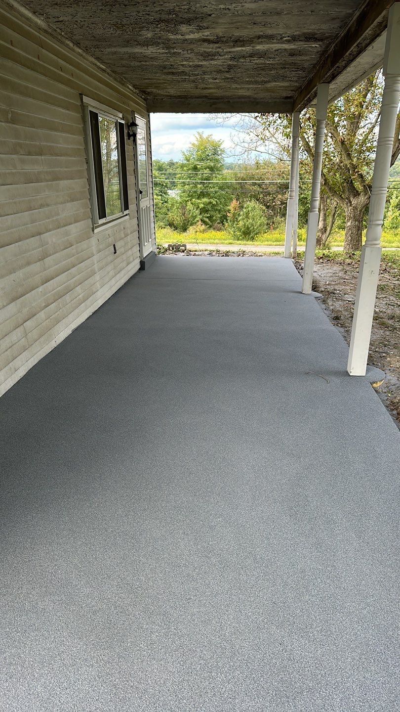 Basement + Porch Project in Clinton by Floors in a Day, Inc