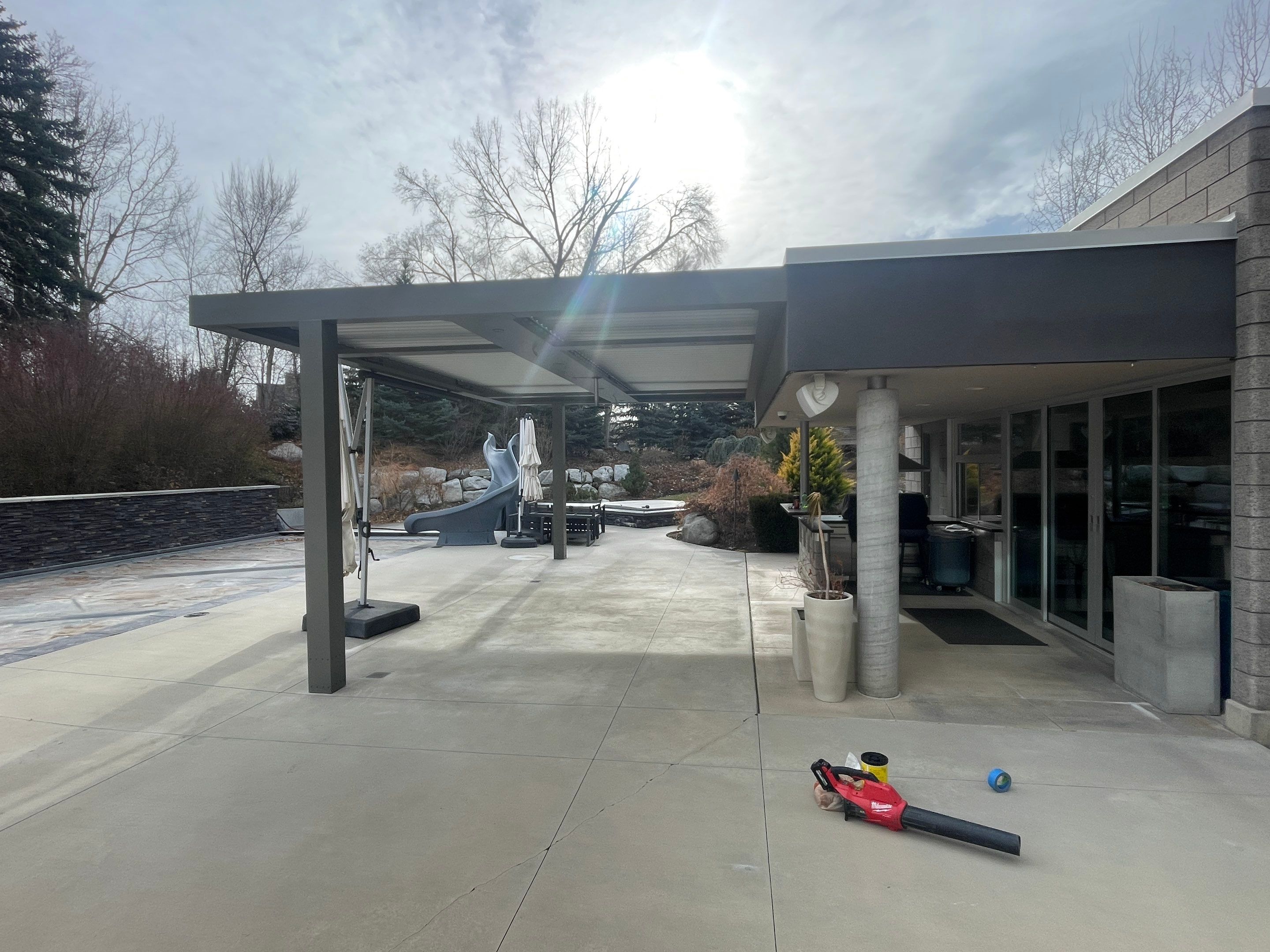 Pool House Party Patio Cover by ModernShade