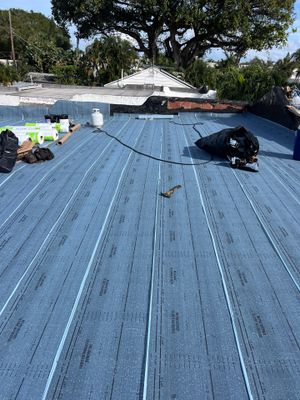 New flat roof in Palm Beach using Certainteed Flintlastic SA Roofing System