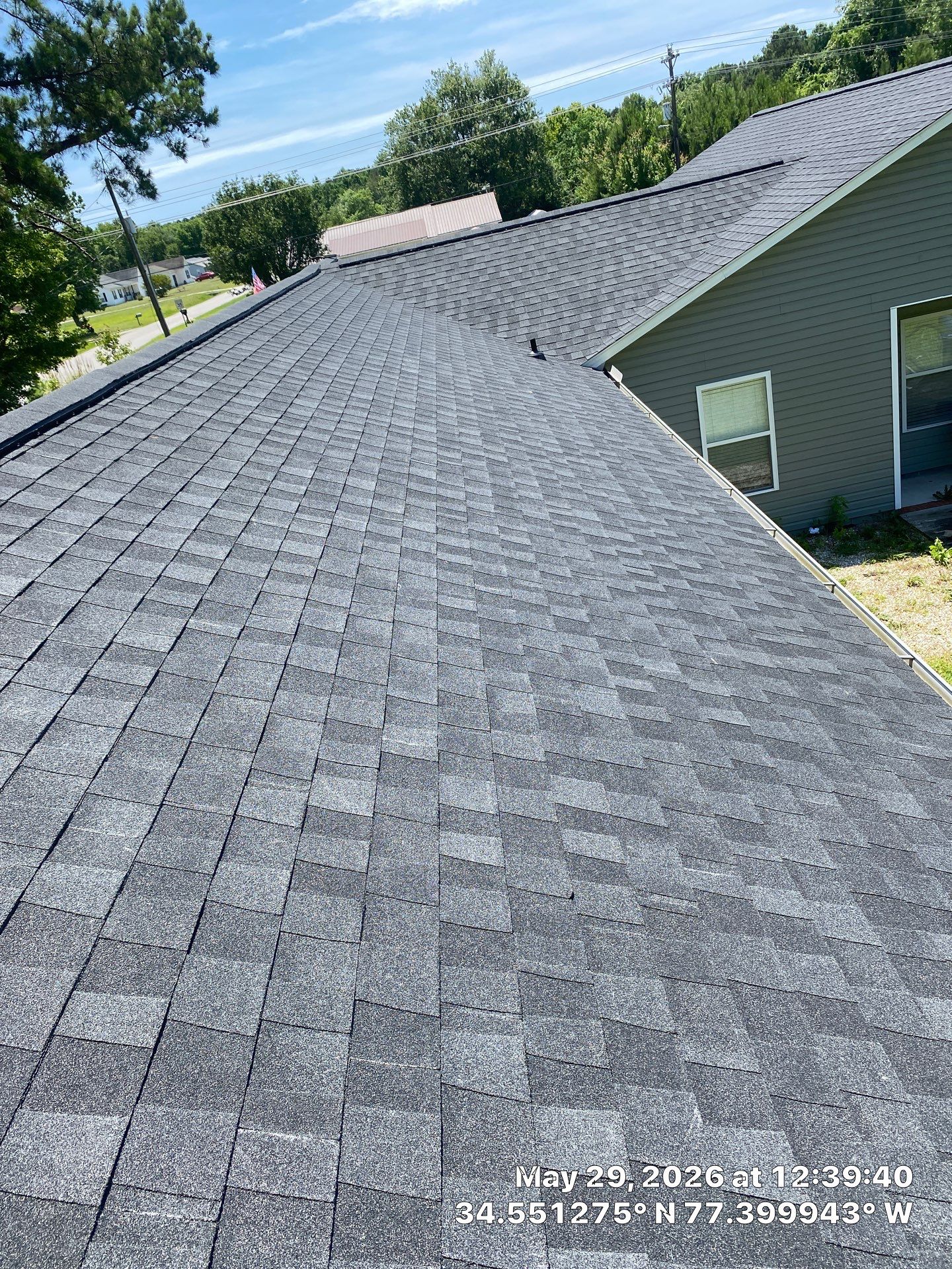 Fortified Roof Replacement in Sneads Ferry, NC using Certainteed Landmark Max Def Charcoal Black by RGR Construction and Roofing, LLC