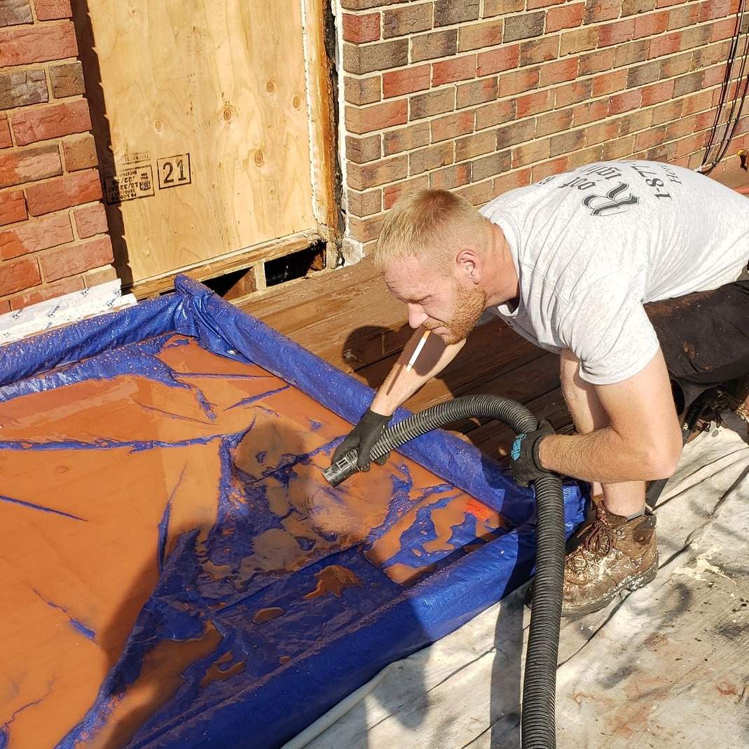 Door Installation using ProVia Sliding Glass Door  by Roof Right Inc