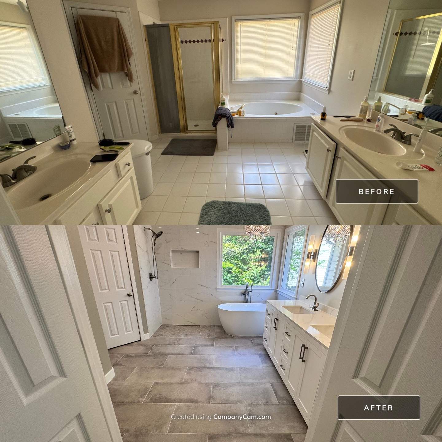 Master bathroom renovation by Prudencio