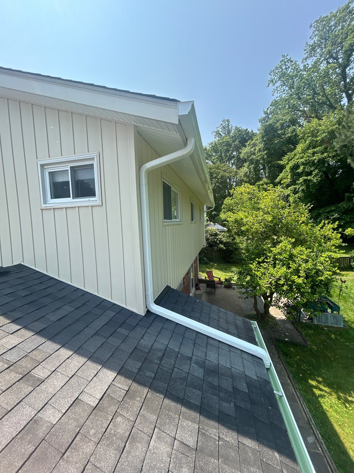 Fairfax: Residential Siding Replacement with CertainTeed 8" Board and Batten Siding in Desert Tan by RM Banning, Inc.