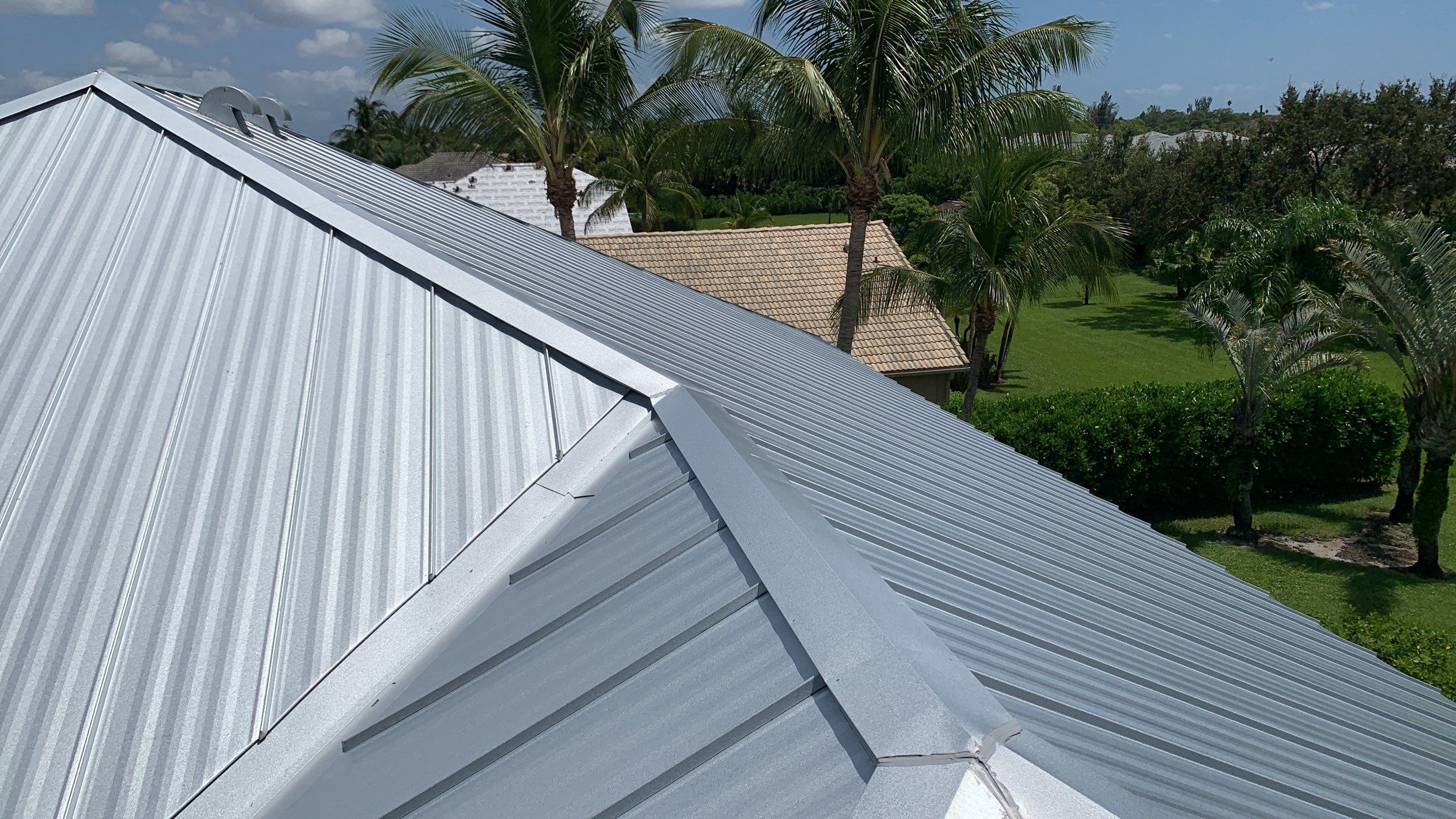 Residential Roofing Installation using 1" Nail strip metal roof by BLUES BROTHERS ROOFING