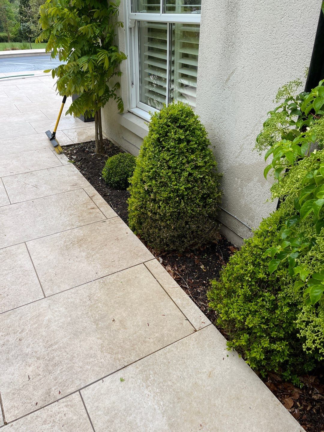 Ongoing render and exterior clean for wedding preperations. using Softwash Equipment by Ges Exterior Cleaning ltd