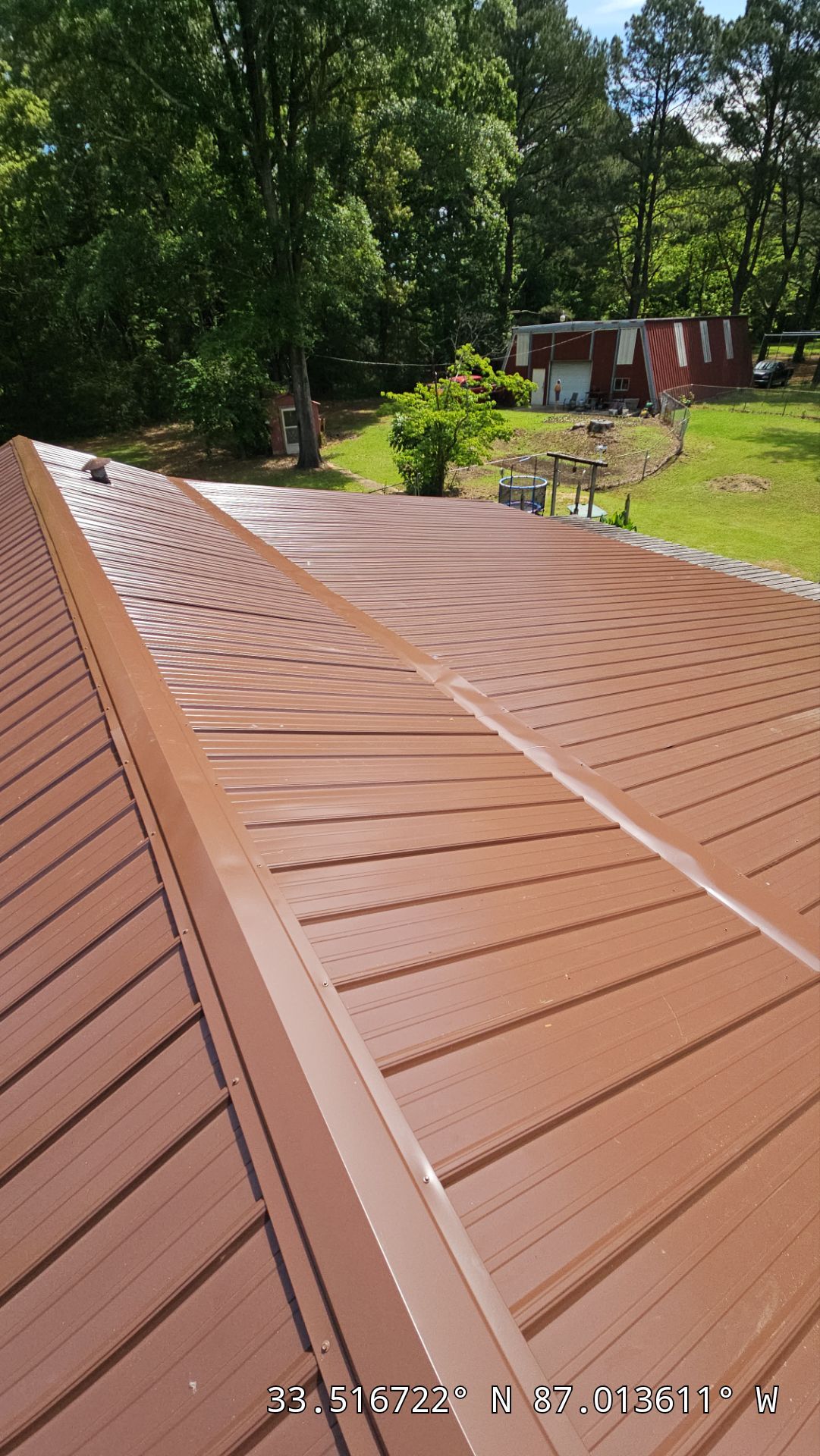 Metal Roof Replacement in Sylvan Springs (Brown) by The Roofing Dudes