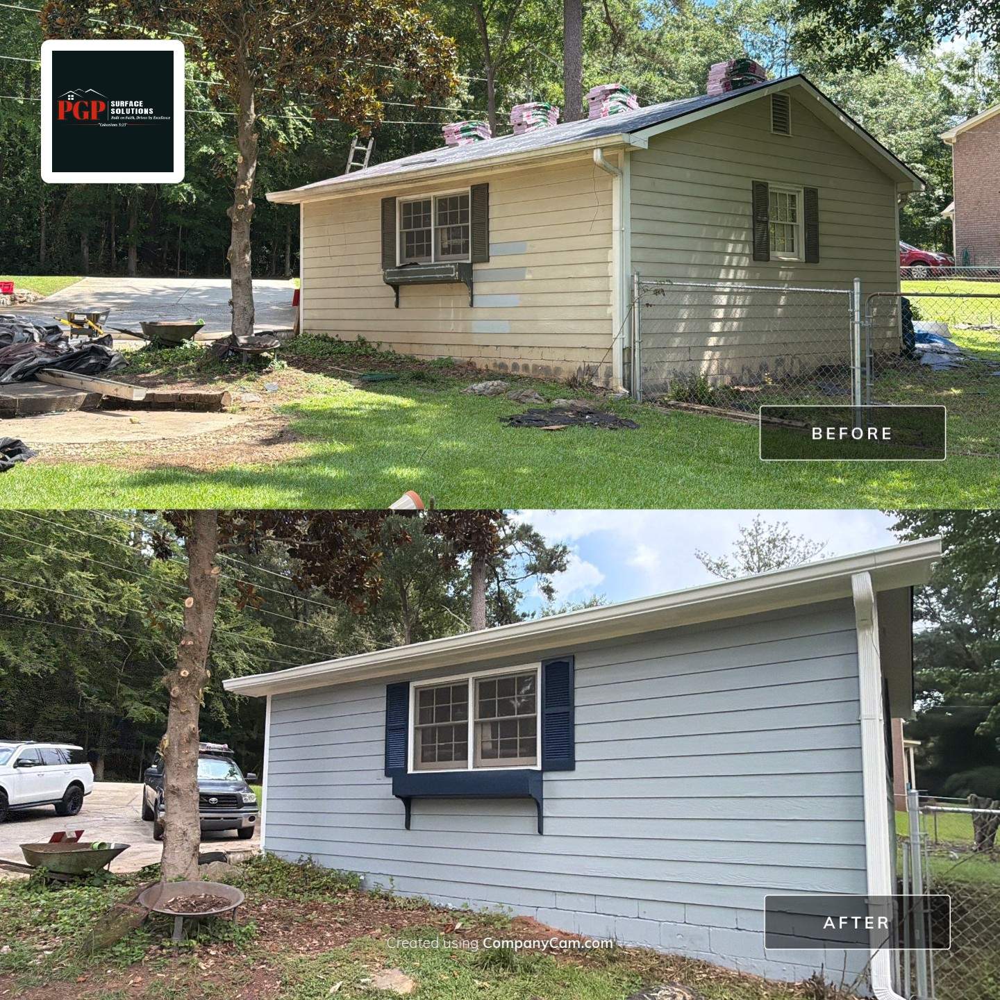 Wood Rot Replacement and Exterior Painting in Covington by PGP Surface Solutions, LLC