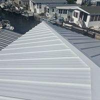 .032 Aluminum 1.5" Mechanical Seam Regal White  by Total Roofing System The Metal Roof Experts
