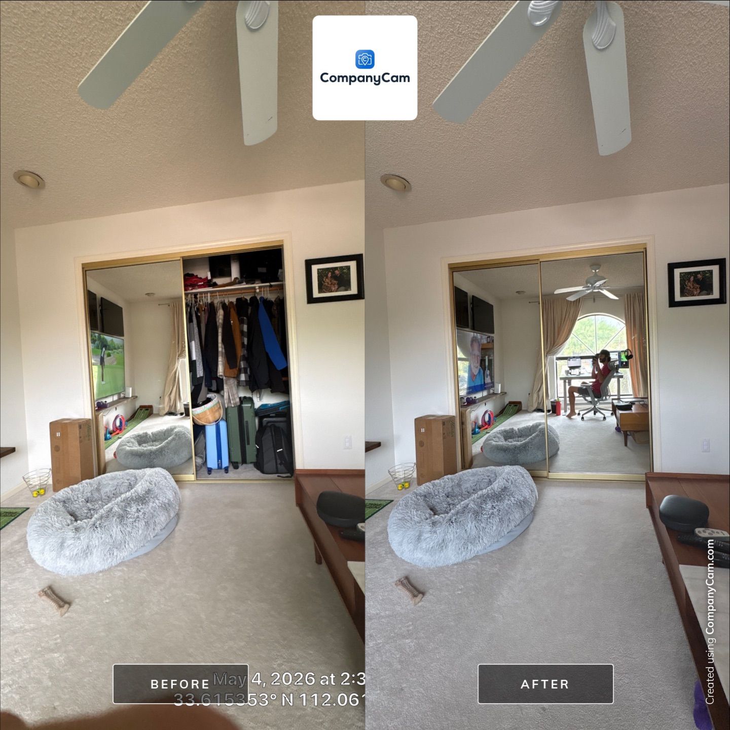 Comprehensive Home Office AV Update and TV Mounting in Phoenix by CompanyCam Sales Demo