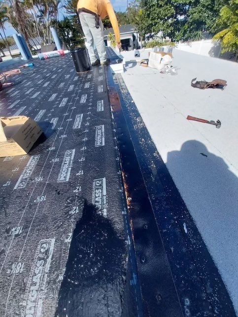 Residential Re-Roof using Polyglass Self-Adhered Flat Deck by First Due Roofing