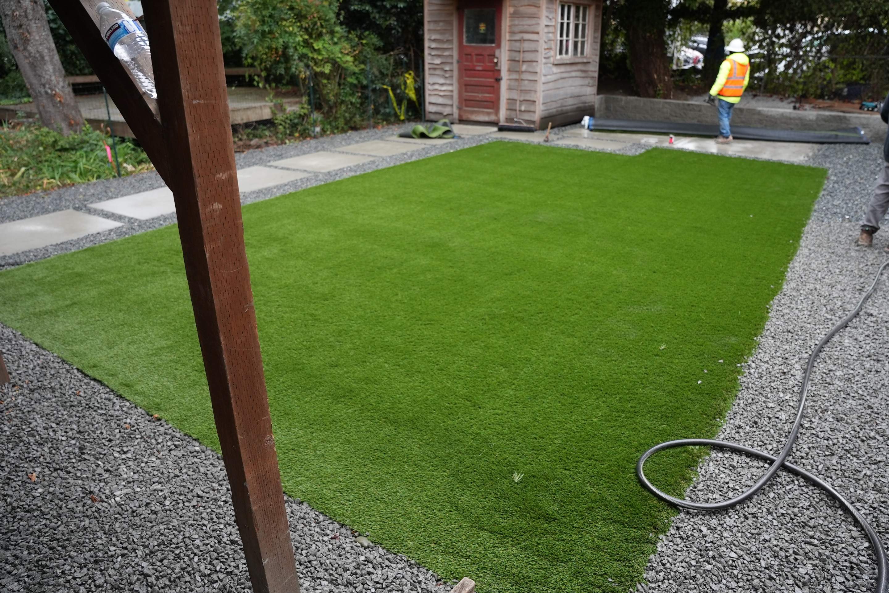 Turf Installation, Retaining Wall & Concrete Walkway | Seattle  by Jireh Asphalt & Concrete Inc 