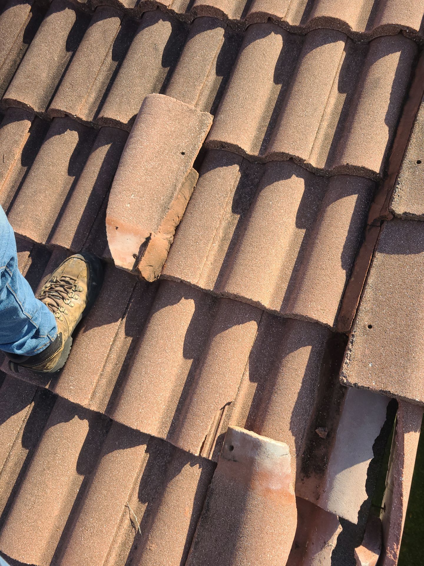 Concrete Tile Roof Repair and Ridge Cap Maintenance in Hypoluxo by Aastro Roofing