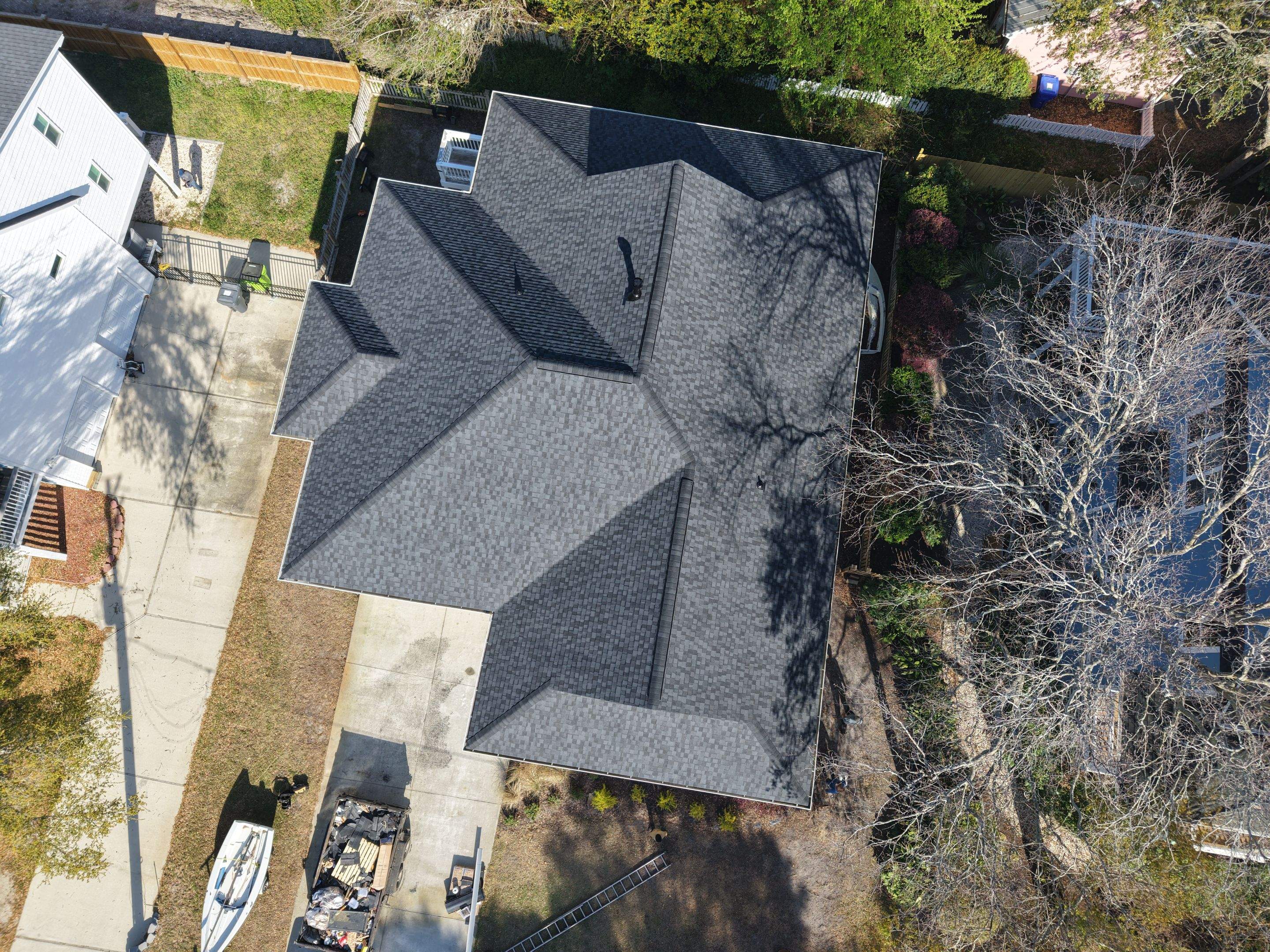 Carolina Beach FORTIFIED Roof Replacement with CertainTeed Landmark PRO Moire Black by RGR Construction and Roofing, LLC