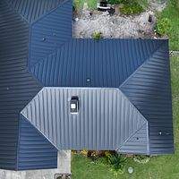 24ga 1.5" Mechanical Seam Matte Black by Total Roofing System The Metal Roof Experts